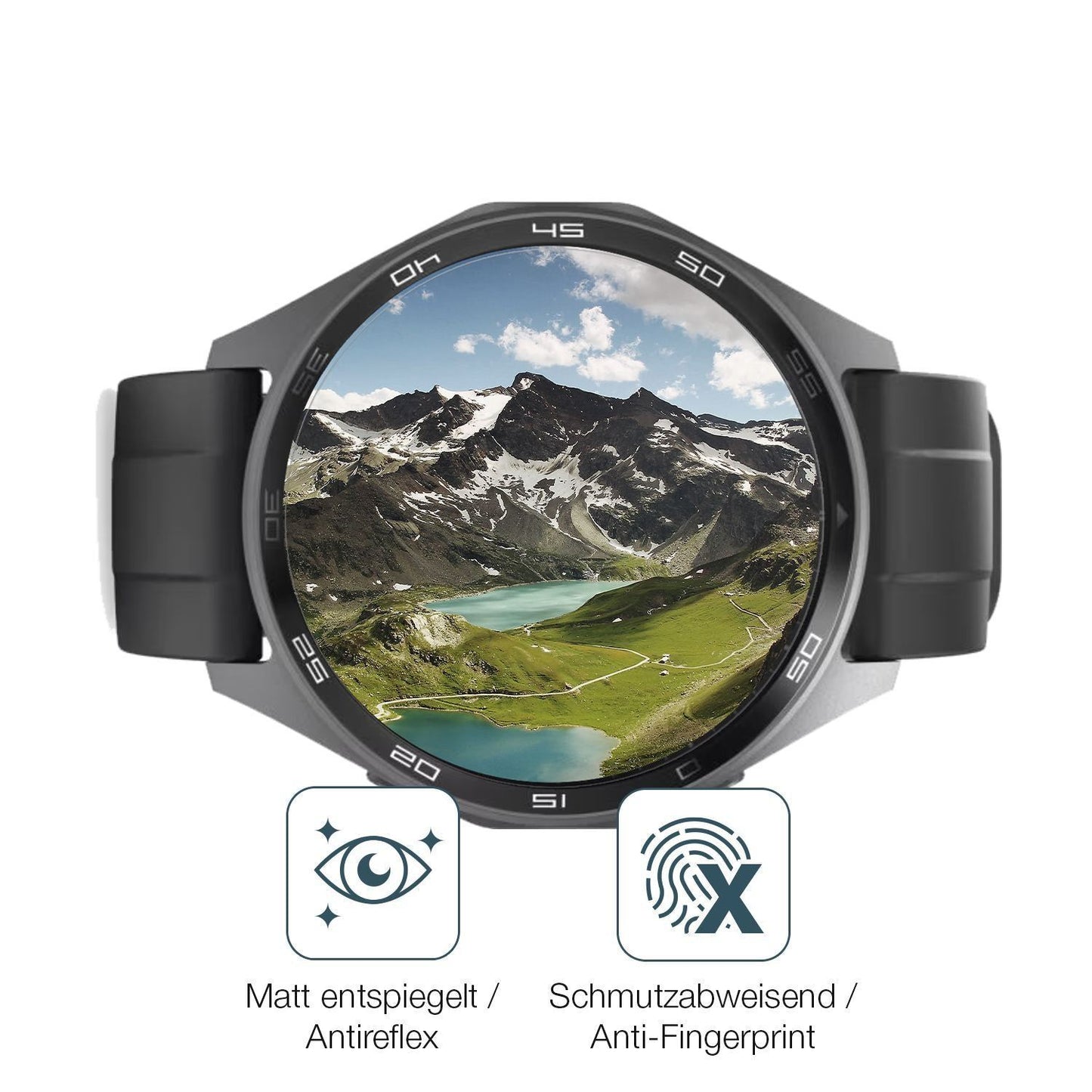 2x 9H Schutzfolie matt für Hama 7010 Smartwatch Pa (5)