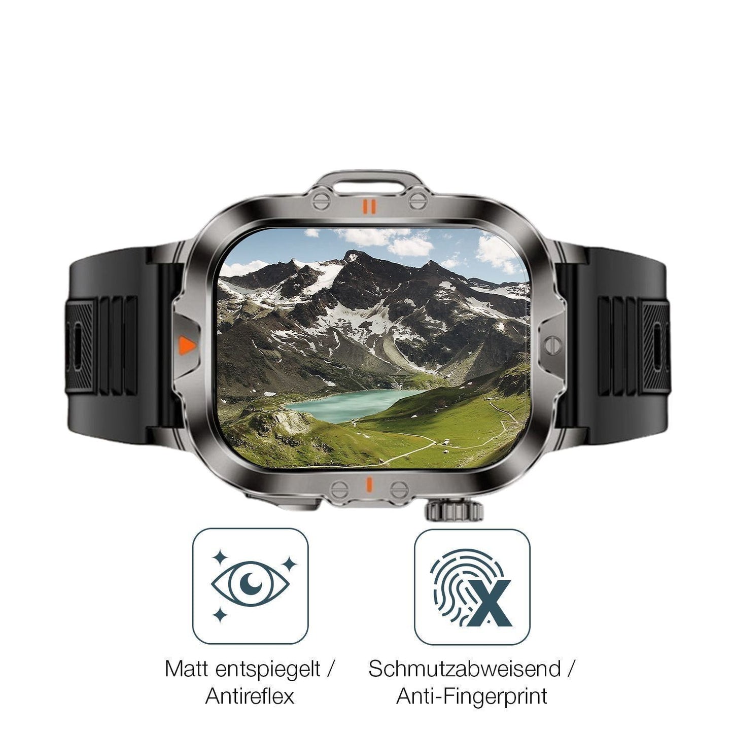 2x 9H Schutzfolie matt für VicBou 2.01 Zoll Smartw (5)