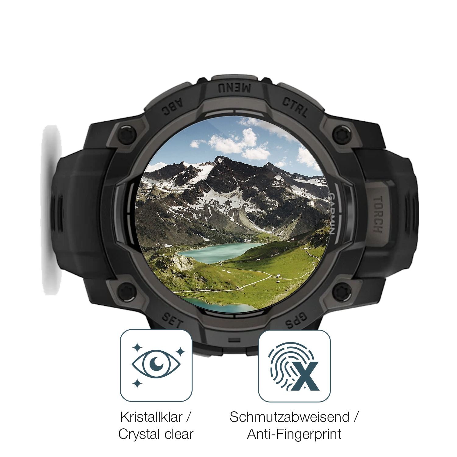 2x 9H Schutzfolie für Garmin Instinct 3 45mm Panze (5)