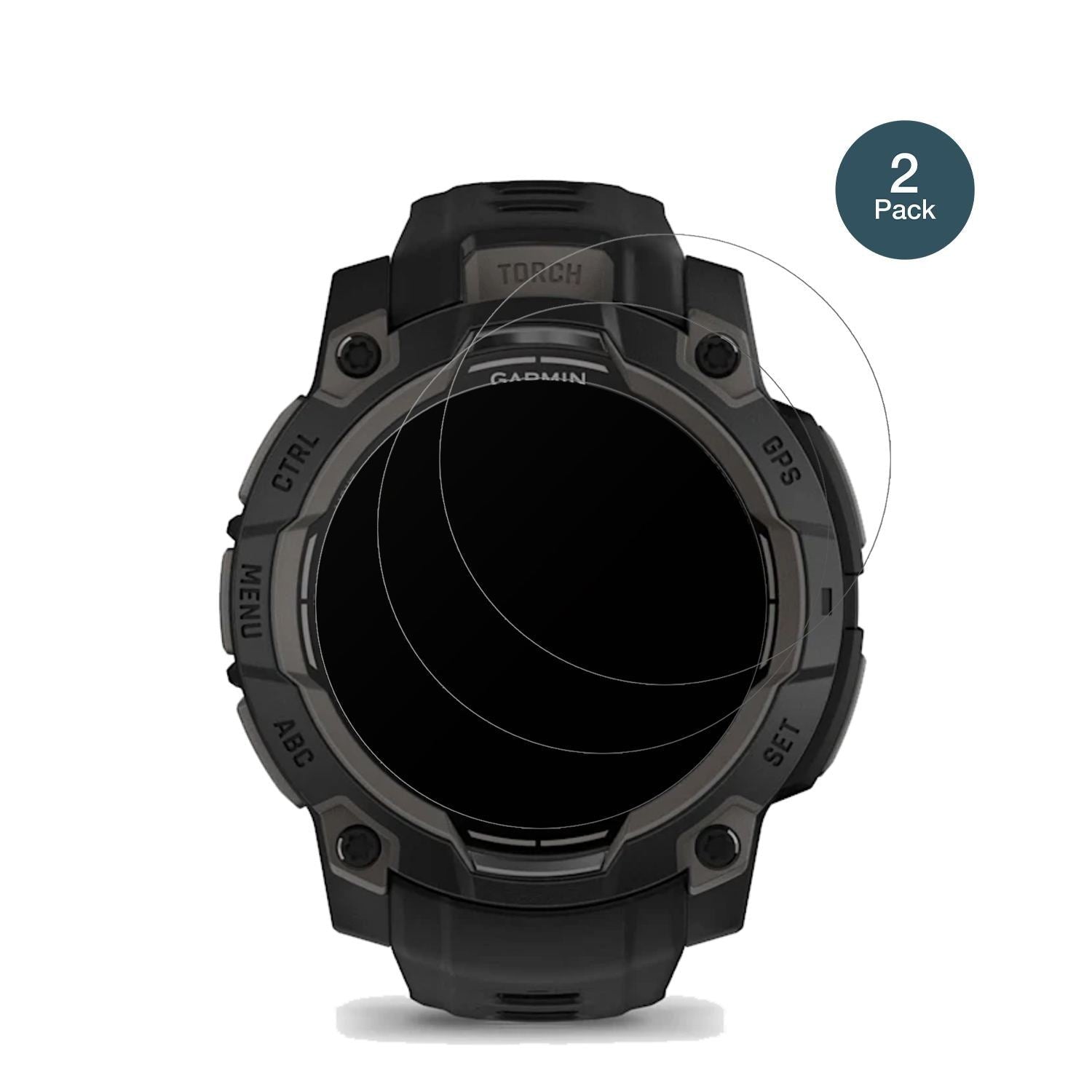 2x 9H Schutzfolie matt für Garmin Instinct 3 45mm  (2)