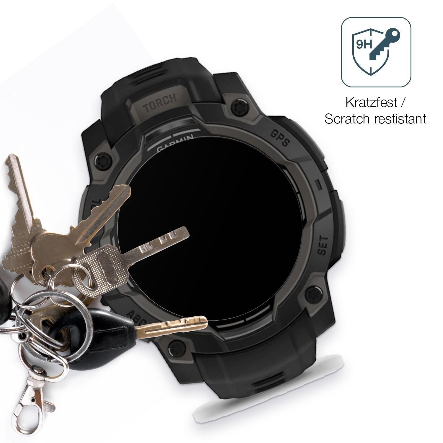 2x 9H Schutzfolie matt für Garmin Instinct 3 45mm  (3)