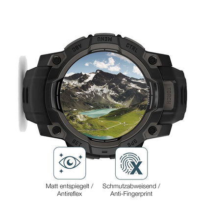 2x 9H Schutzfolie matt für Garmin Instinct 3 45mm  (5)