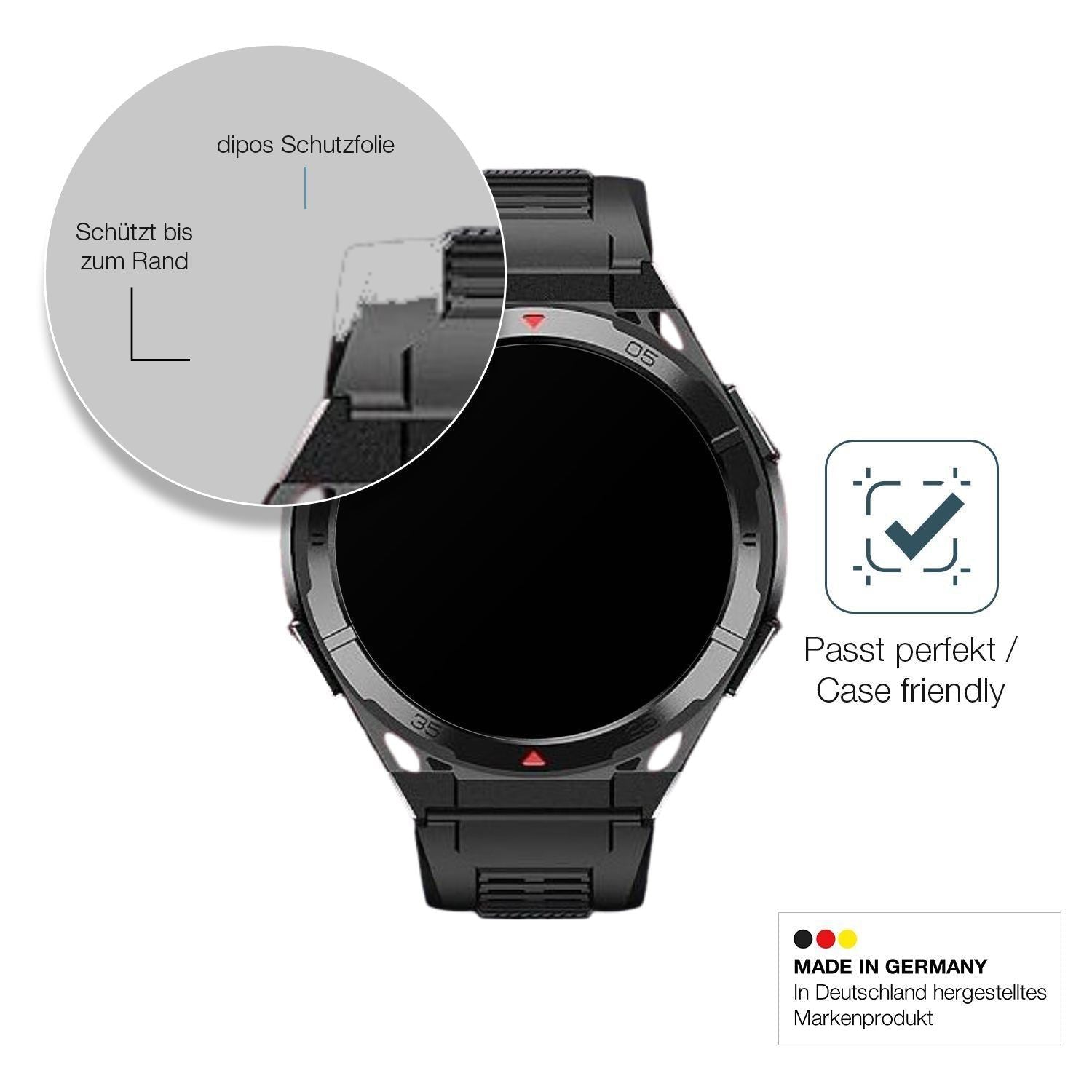 2x 9H Schutzfolie matt für Oukitel BT12 Smartwatch (6)
