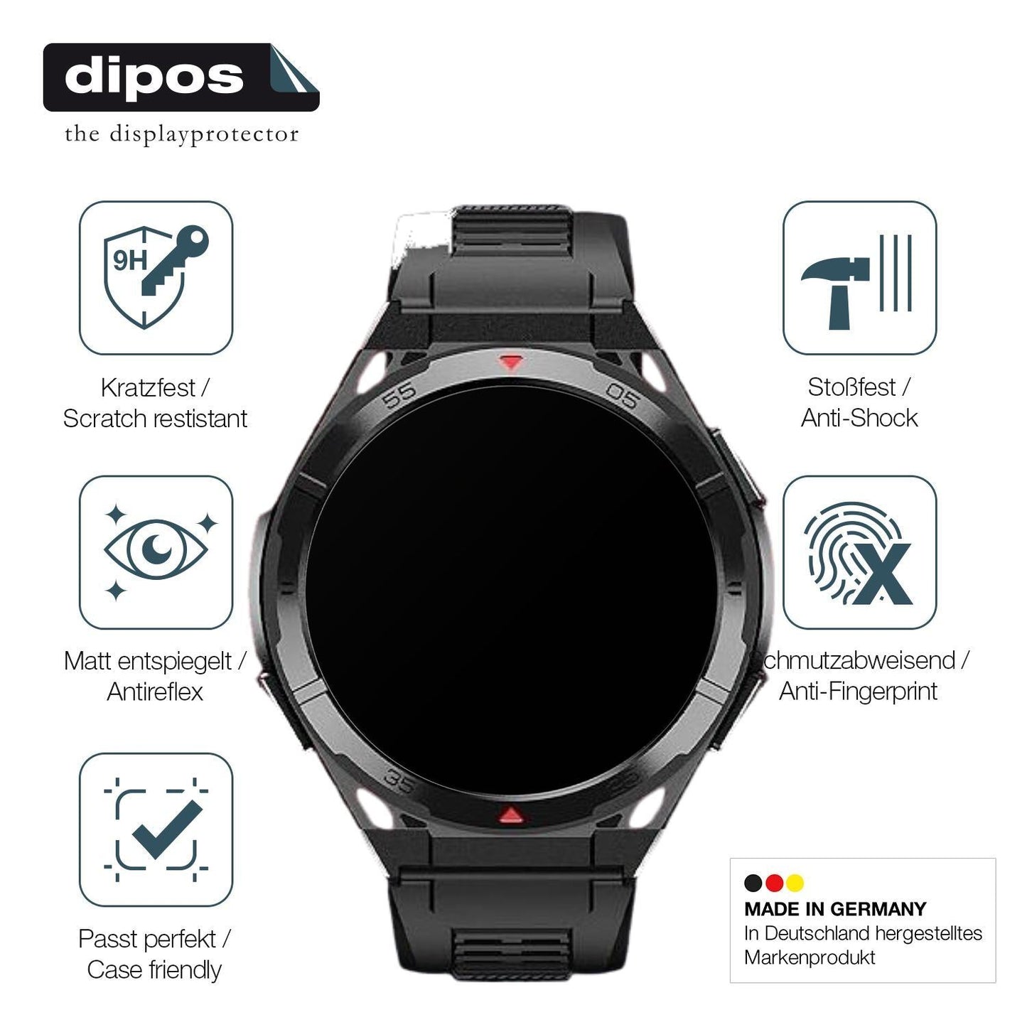 2x 9H Schutzfolie matt für Oukitel BT12 Smartwatch (7)