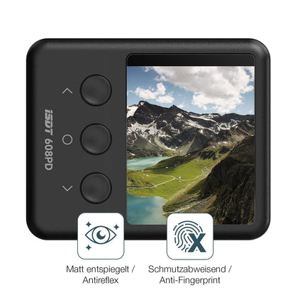 2x Schutzfolie matt für ISDT 608PD Display-Schutzf (4)