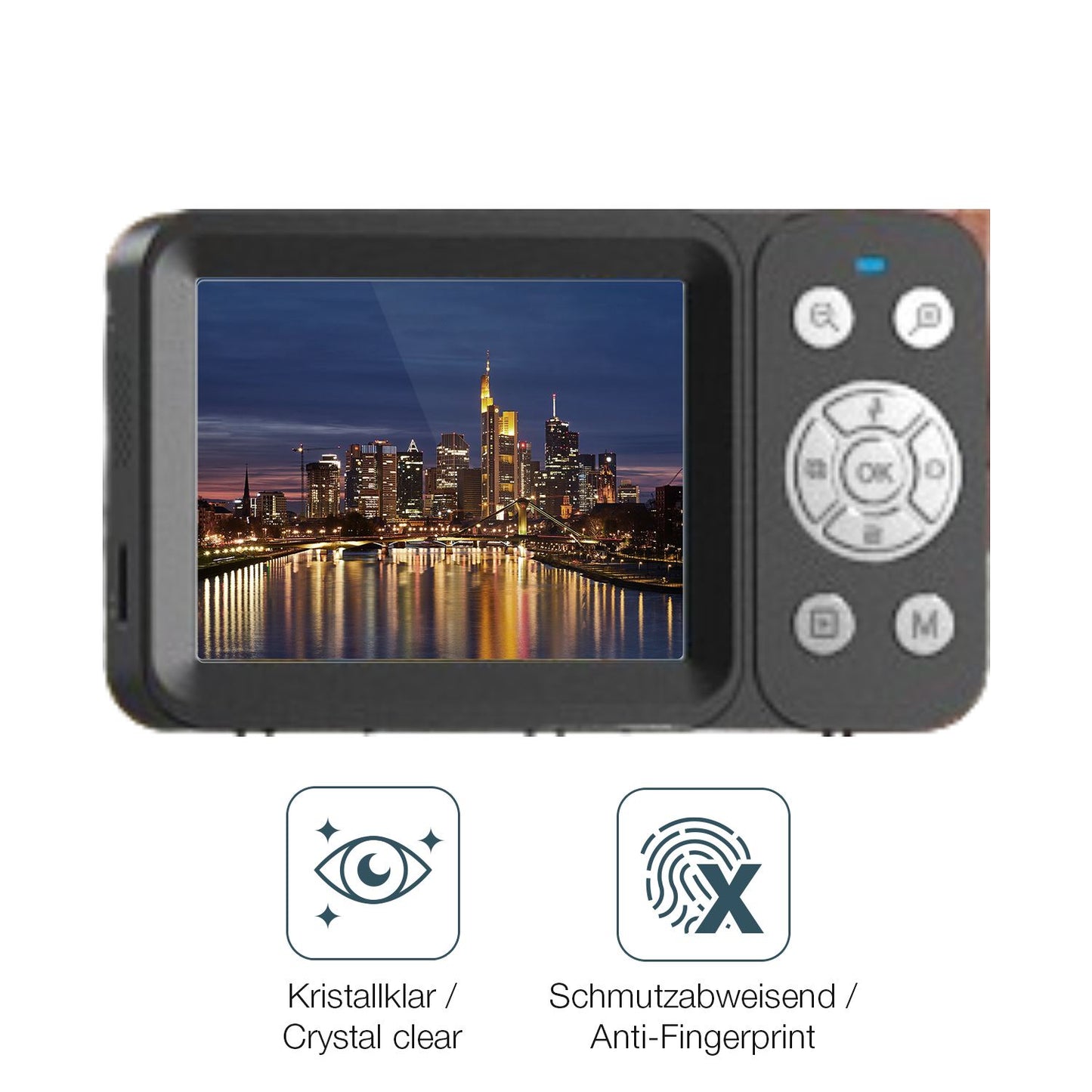 4x Schutzfolie klar für DEATTI DET-CV01 Display-Sc (4)