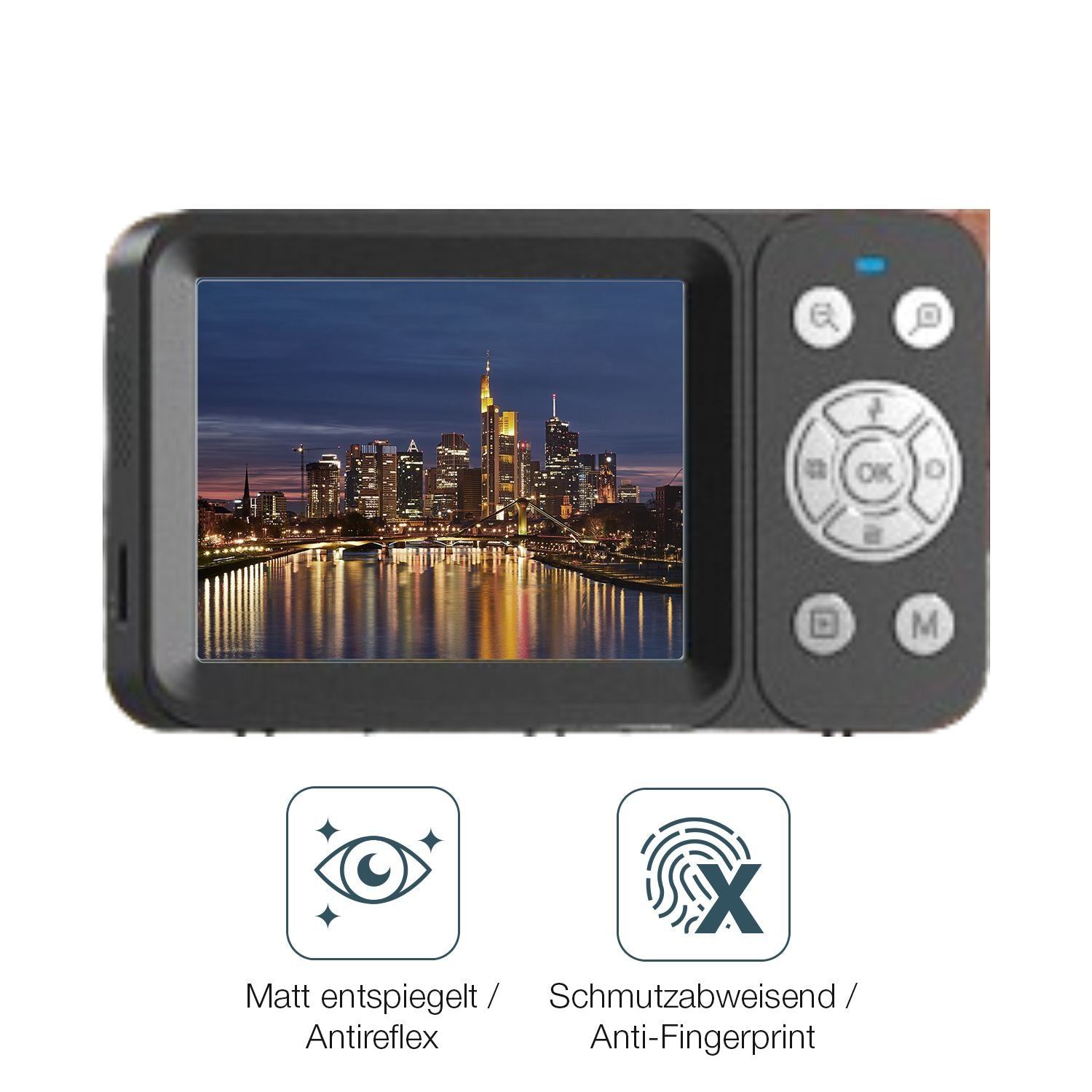 4x Schutzfolie matt für DEATTI DET-CV01 Display-Sc (4)