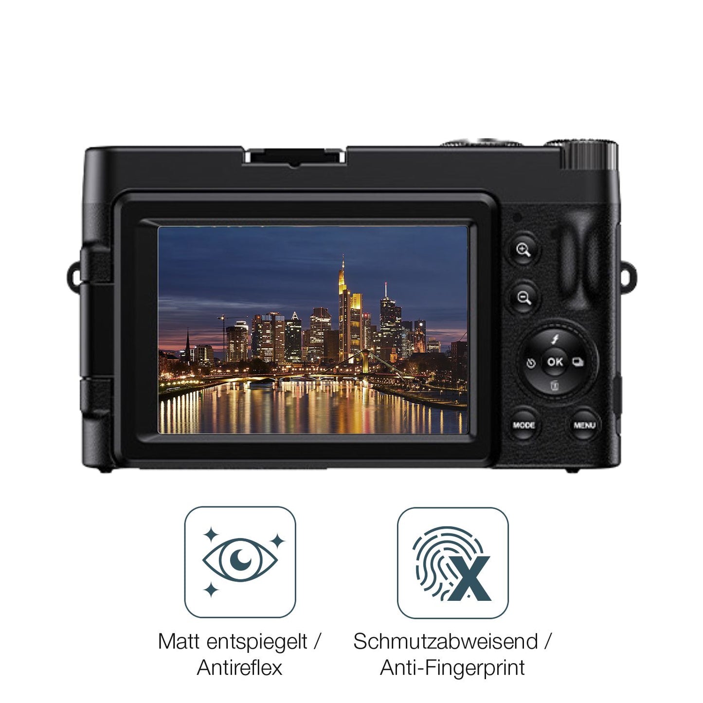 4x Schutzfolie matt für CAMKORY DC101 Display-Schu (4)