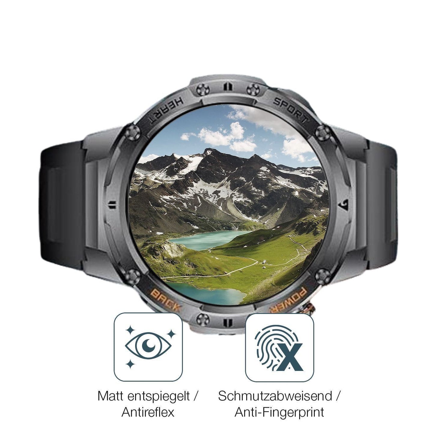 6x Schutzfolie matt für ESFOE DM1-F-ZC Display-Sch (4)