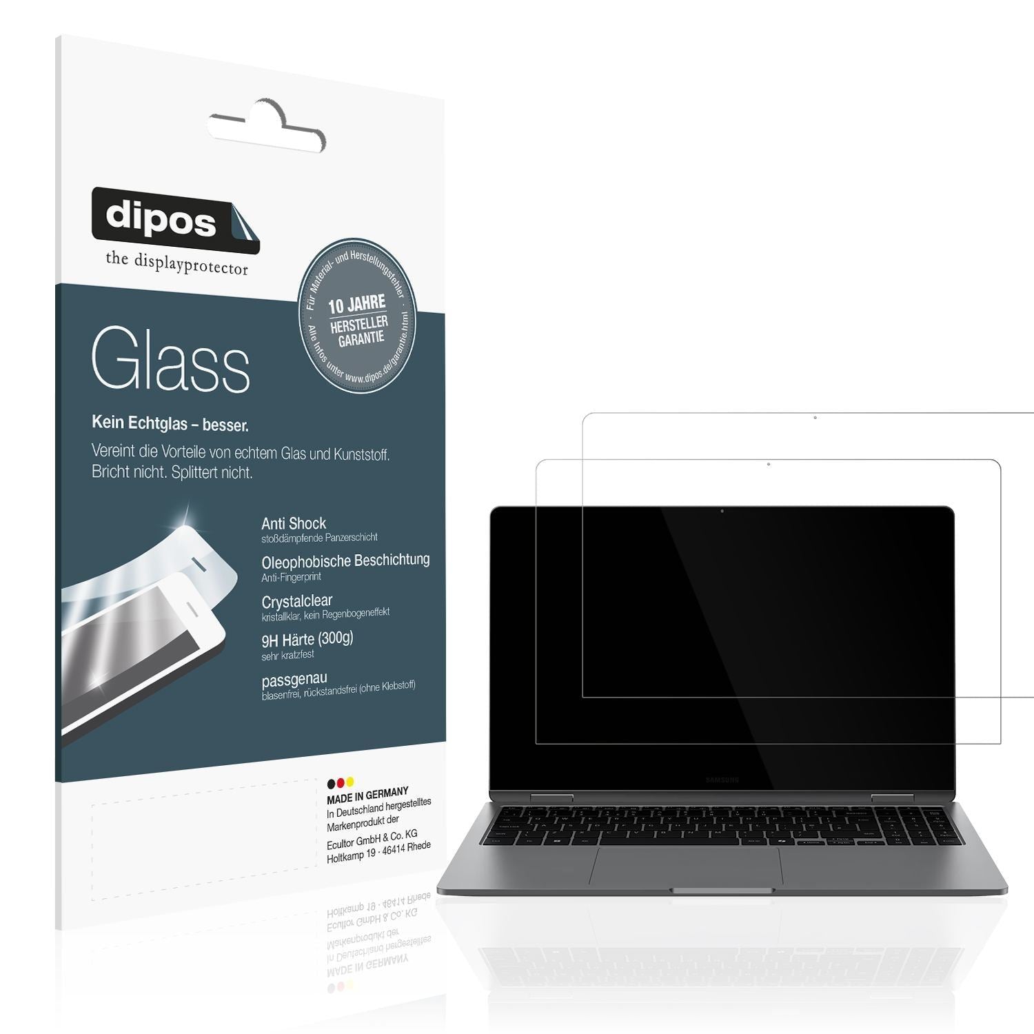2x 9H Schutzfolie für Samsung Galaxy Book5 360 15. (1)