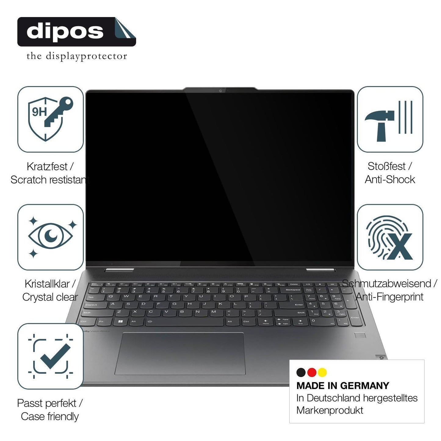 2x 9H Schutzfolie für Lenovo Yoga 7i 10. Gen 16 Zo (7)