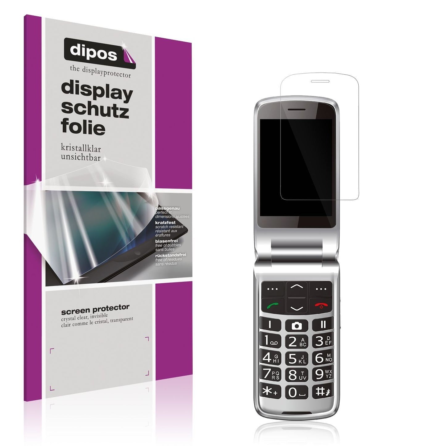 4x Schutzfolie klar für Bea-fon SL646 Display-Schu (1)