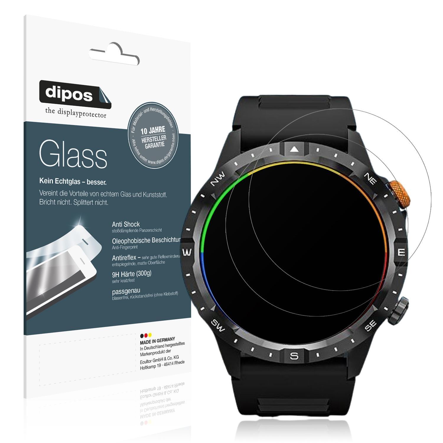 2x 9H Schutzfolie matt für Banlvs Smartwatch 1.39  (1)
