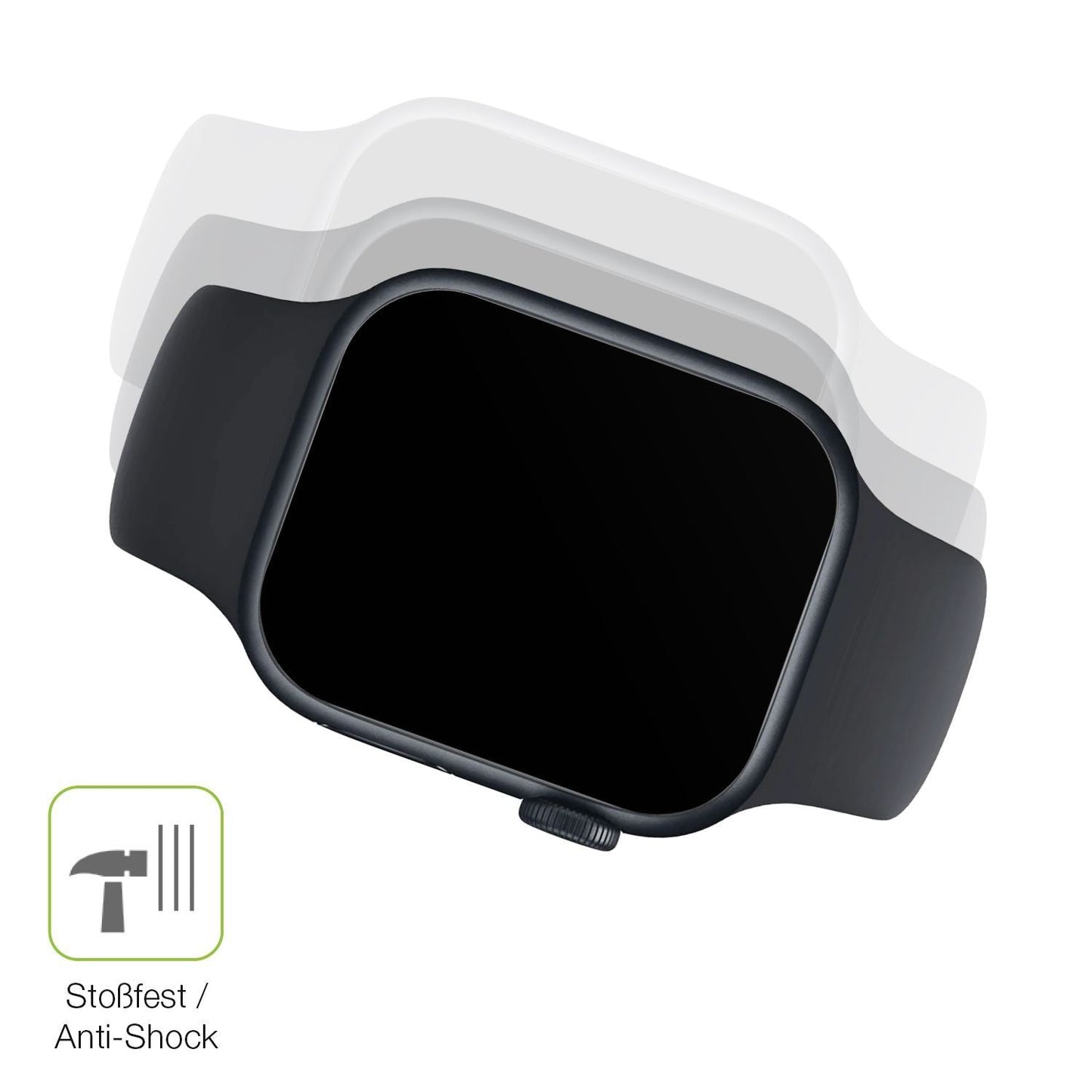 2x Full Cover Schutzfolie matt für Apple Watch Ser (4)