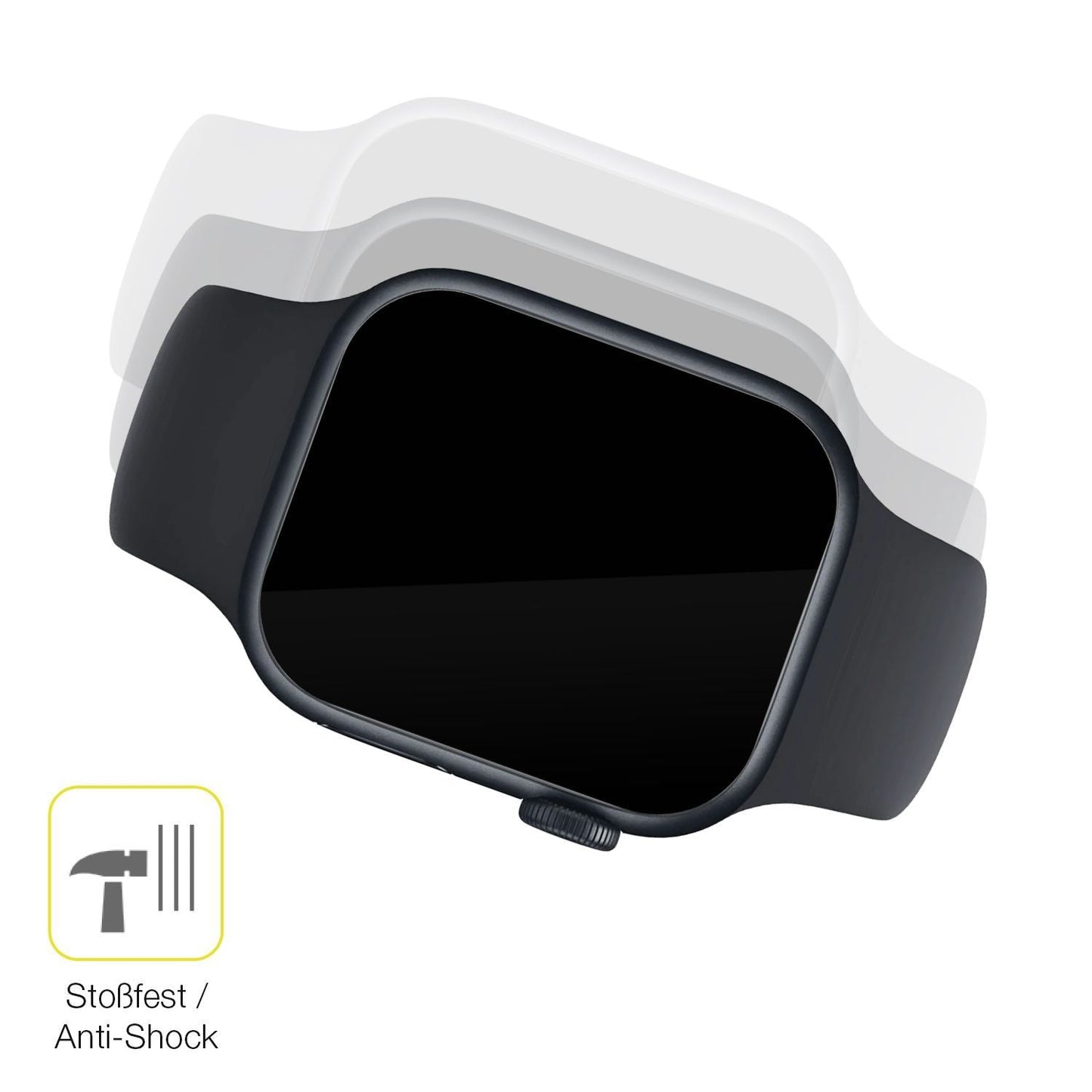 2x 3D Full Cover Schutzfolie für Apple Watch Serie (4)