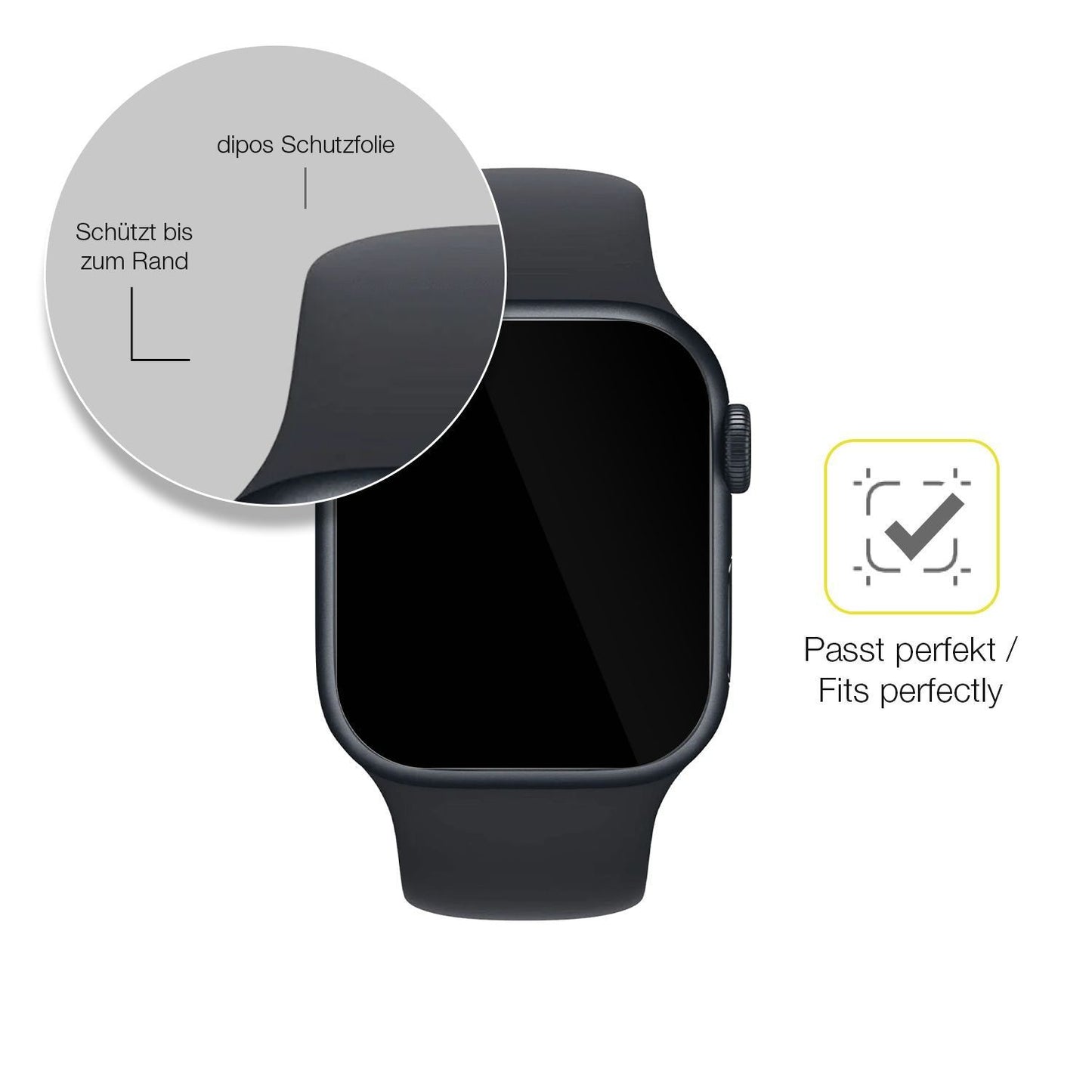 2x 3D Full Cover Schutzfolie für Apple Watch Serie (6)