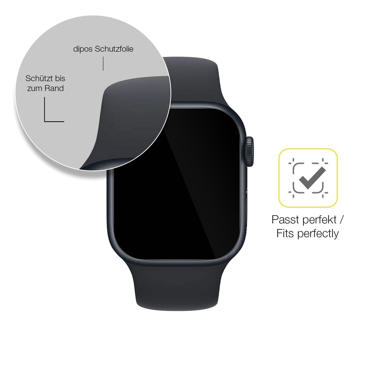 2x 3D Full Cover Schutzfolie für Apple Watch Serie (6)
