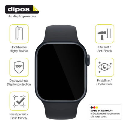2x 3D Full Cover Schutzfolie für Apple Watch Serie (7)