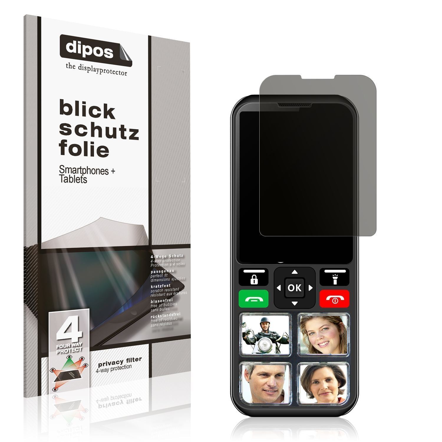 Blickschutzfolie für Geemarc CL8000 matt Schutzfol (1)