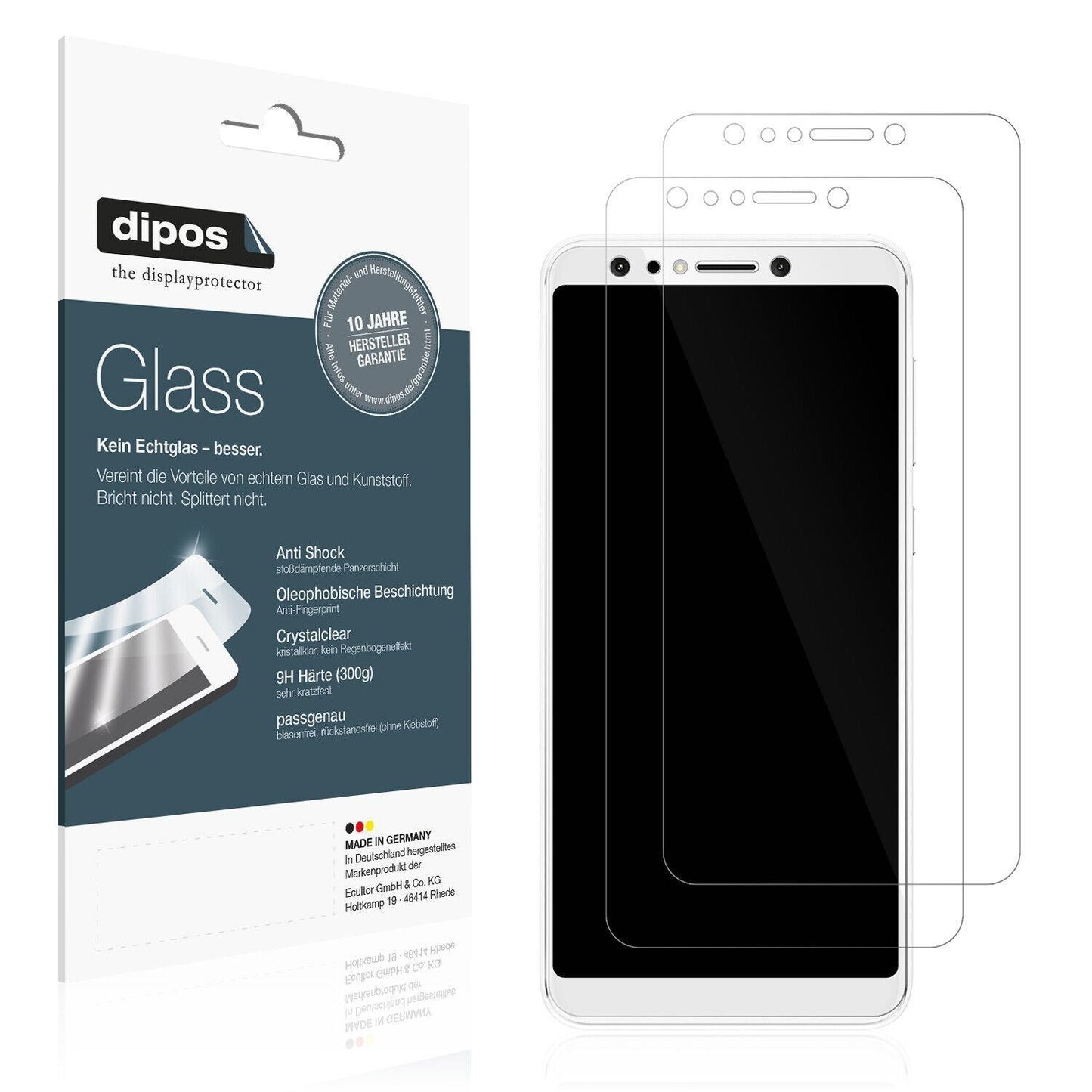 1x 9H Schutzfolie für Asus Zenfone 5 Selfie Pro Pa (1)