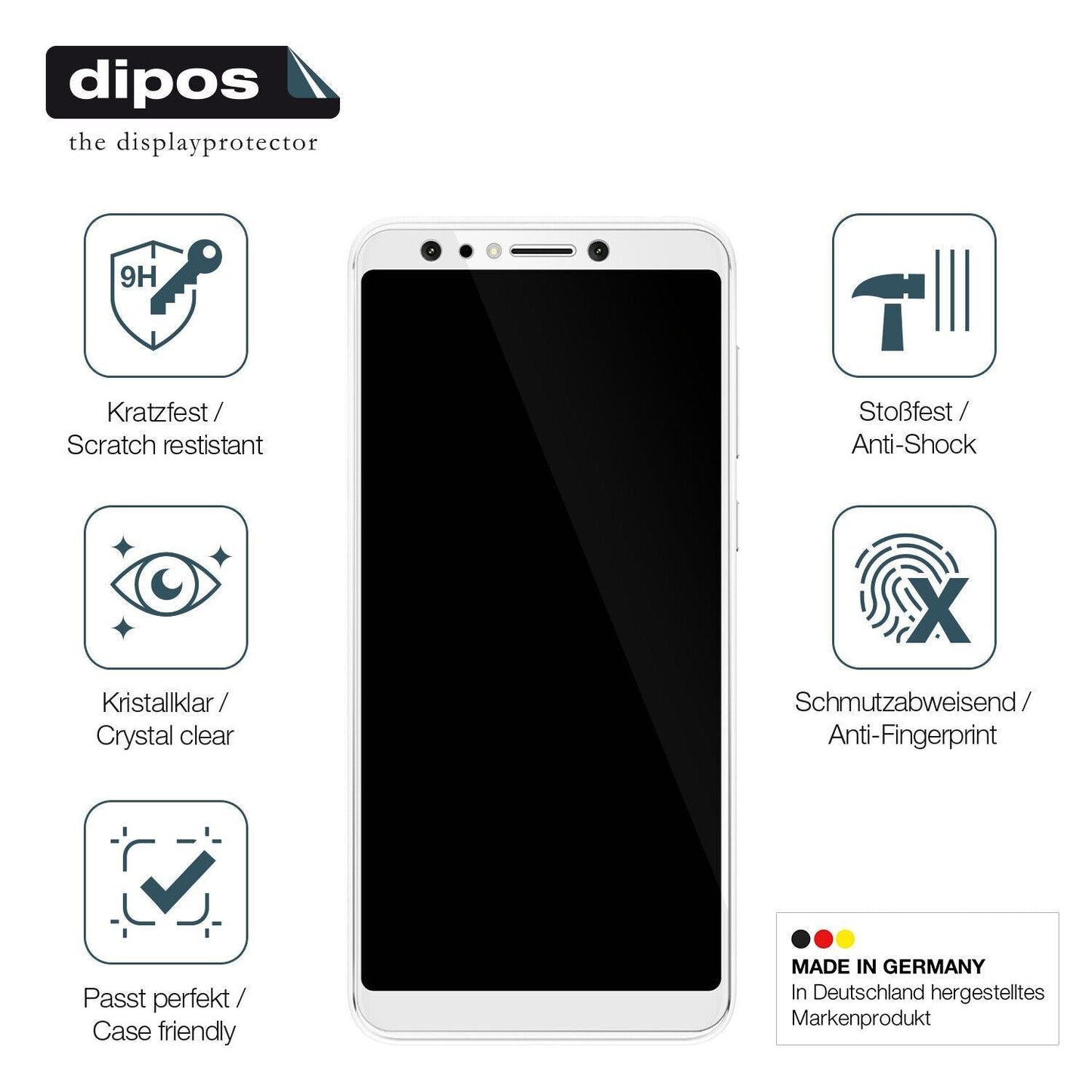 1x 9H Schutzfolie für Asus Zenfone 5 Selfie Pro Pa (7)