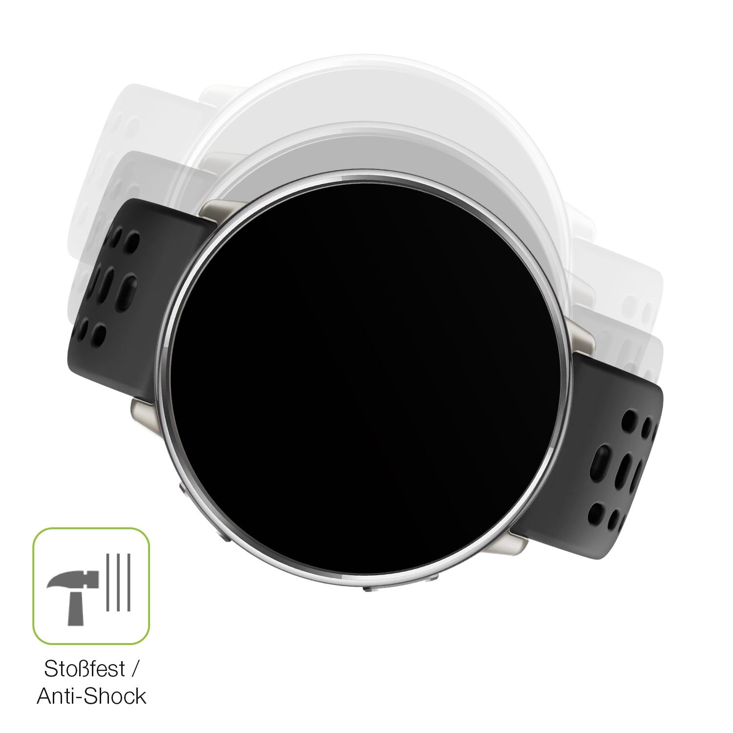 2x Full Cover Schutzfolie matt für Amazfit Active  (4)
