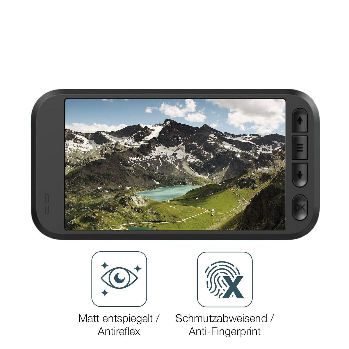 2x Schutzfolie matt für Miofive S1 Dashcam Display (4)