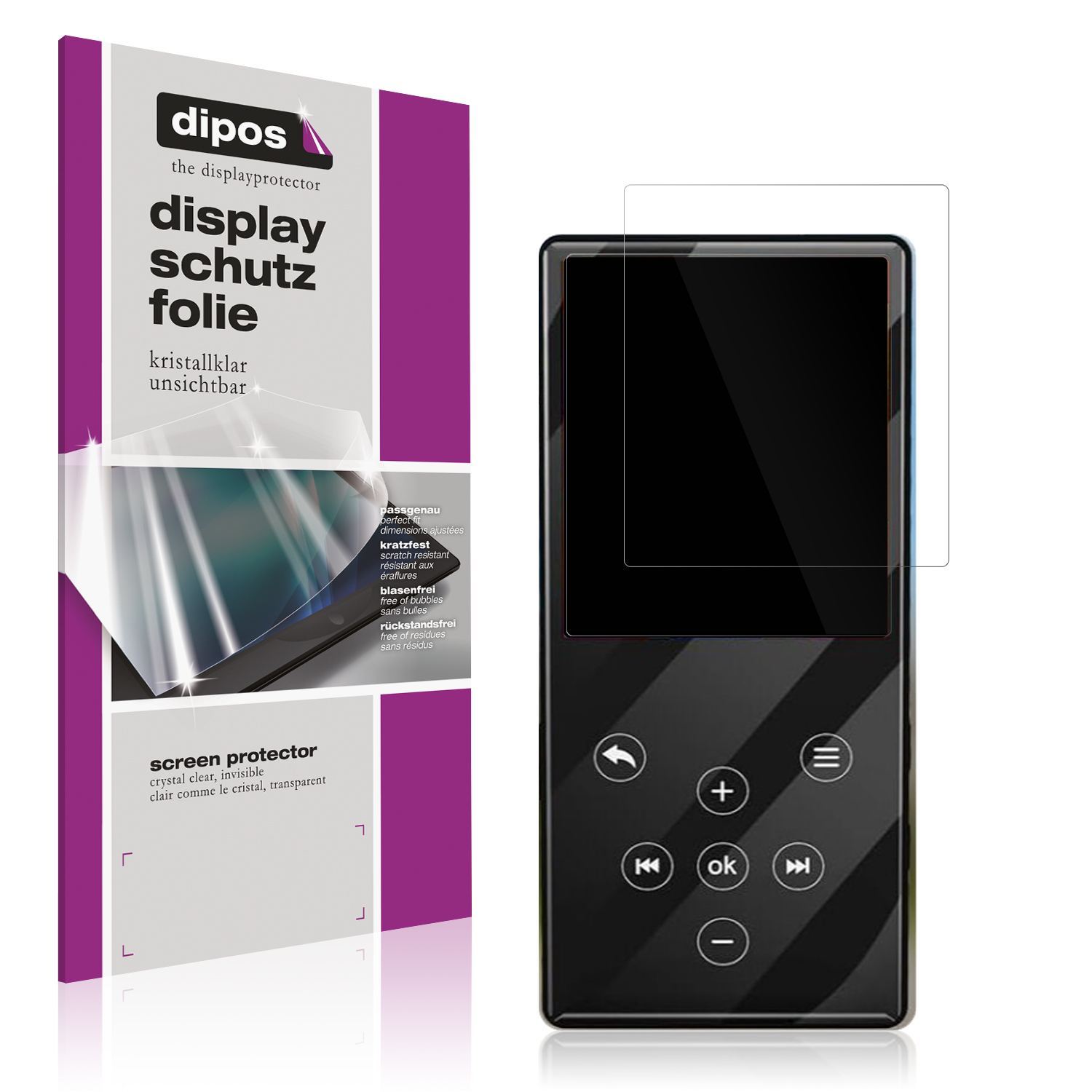 4x Schutzfolie klar für Gueray Q9 MP3-Player Displ (1)