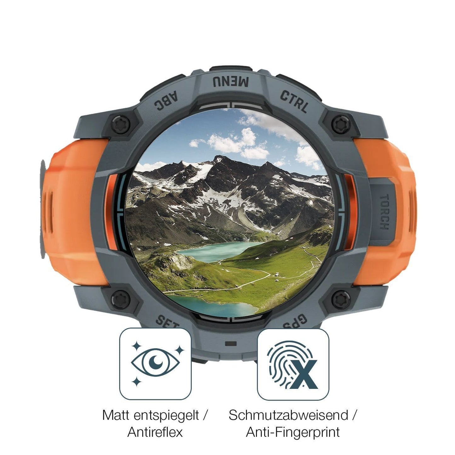 2x 9H Schutzfolie matt für Garmin Instinct 3 AMOLE (5)