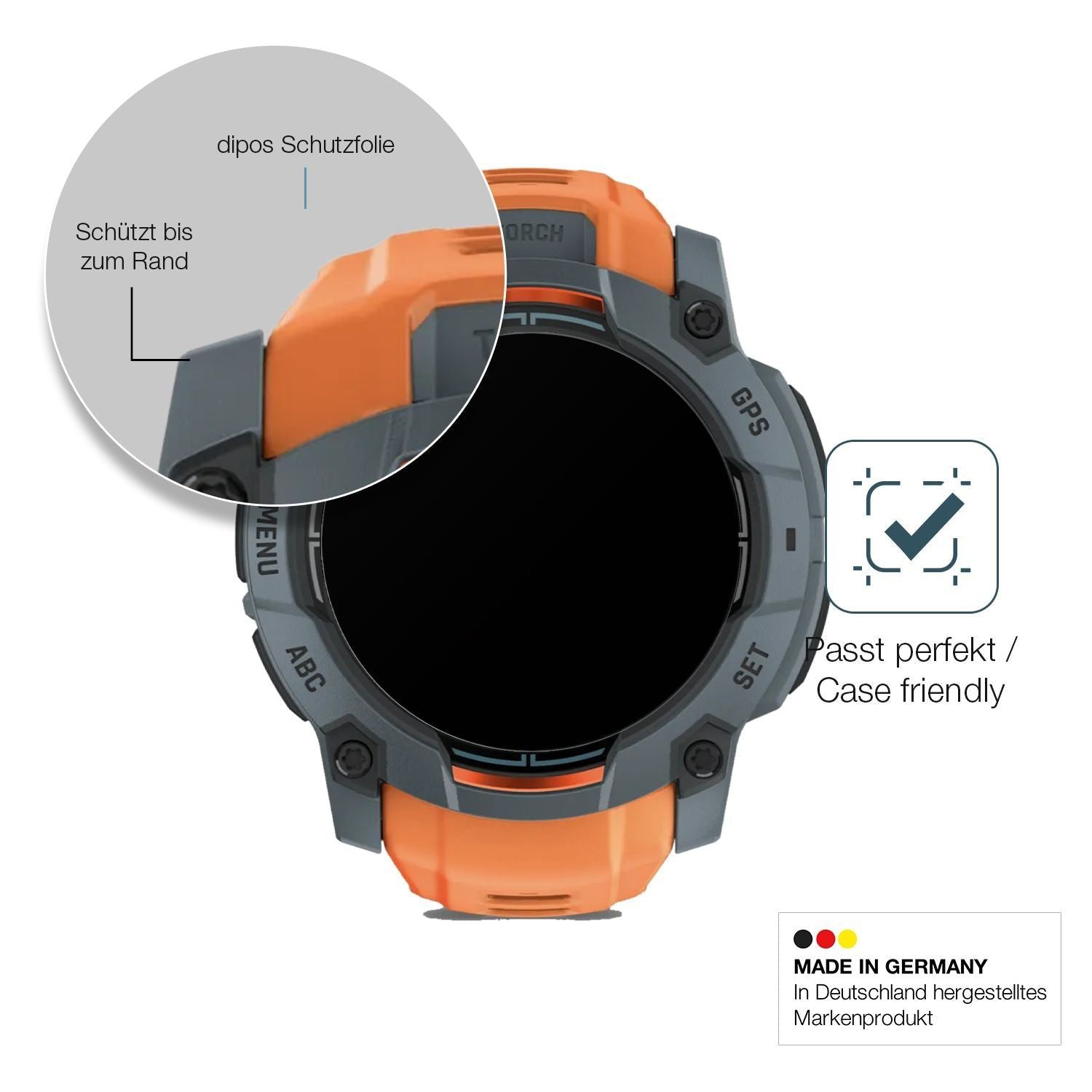 2x 9H Schutzfolie matt für Garmin Instinct 3 AMOLE (6)
