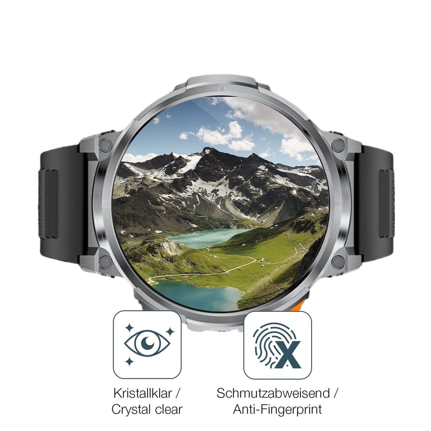 6x Schutzfolie klar für FOXBOX FV6 Smartwatch 1.85 (4)