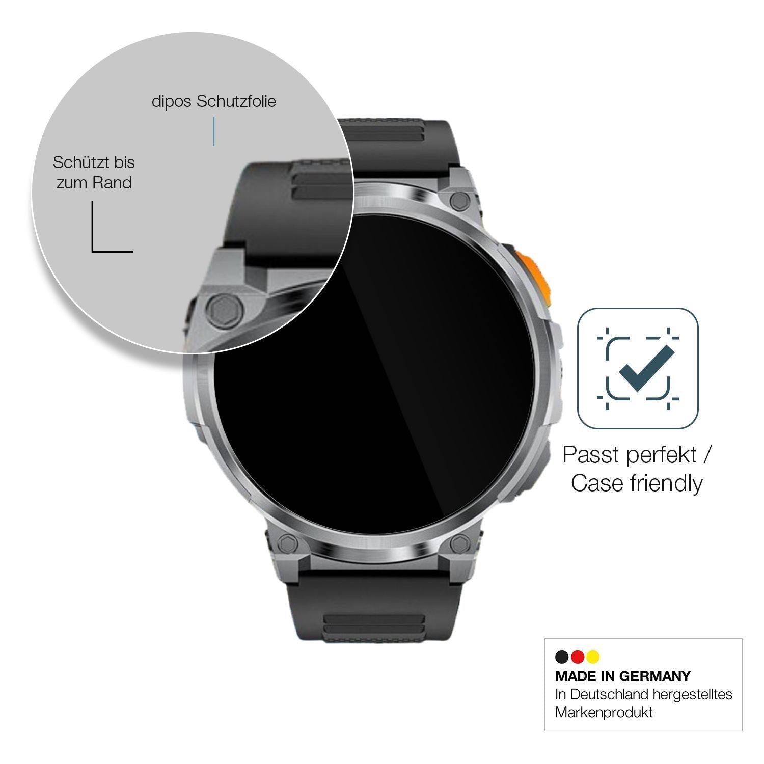 2x 9H Schutzfolie für FOXBOX FV6 Smartwatch 1.85 Z (6)