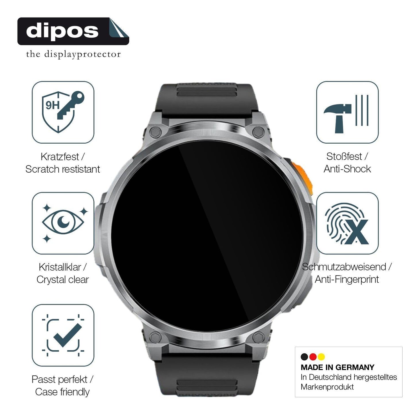 2x 9H Schutzfolie für FOXBOX FV6 Smartwatch 1.85 Z (7)