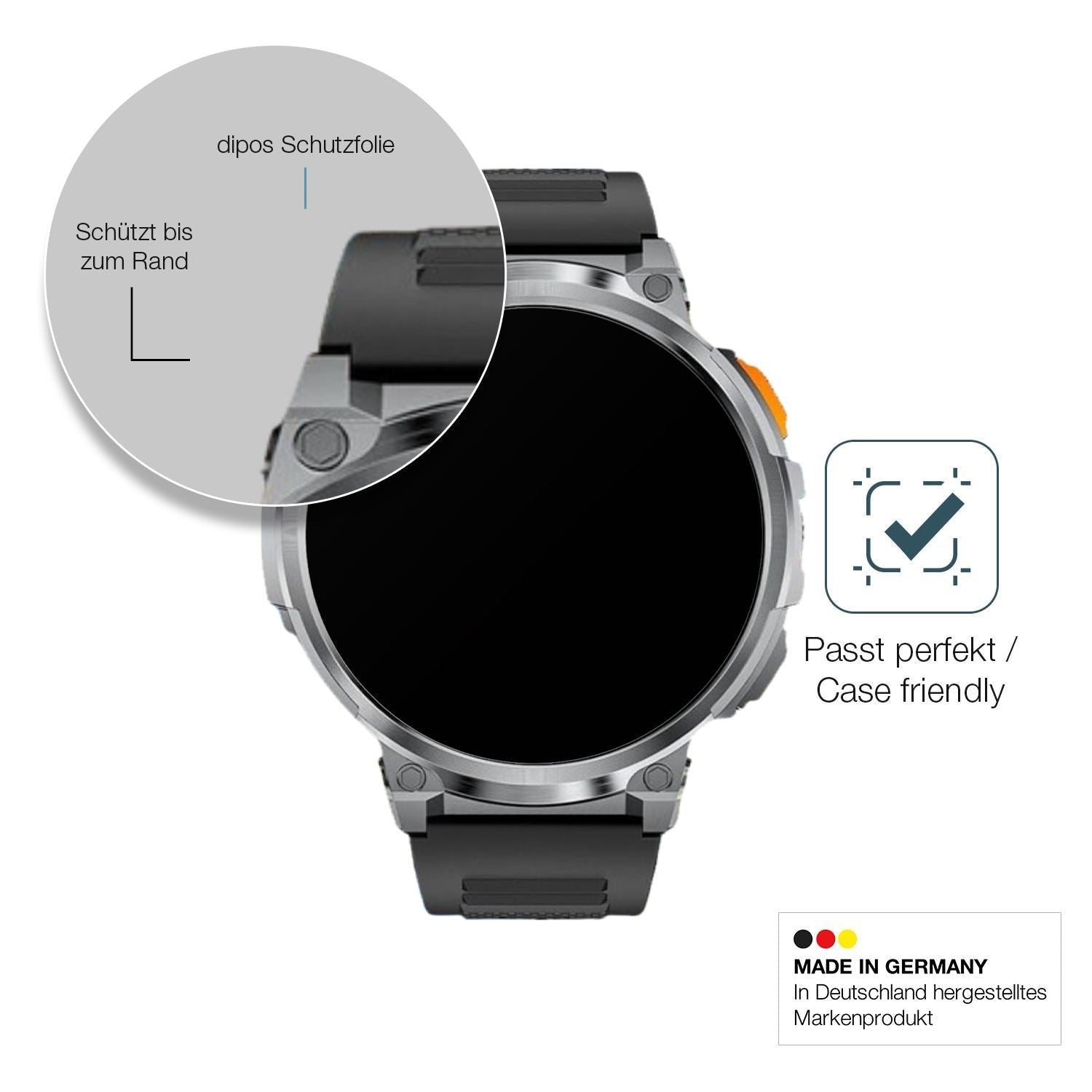 2x 9H Schutzfolie matt für FOXBOX FV6 Smartwatch 1 (6)