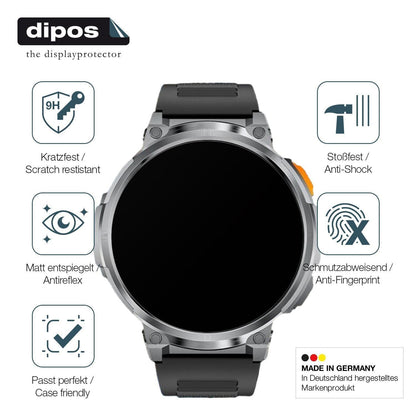 2x 9H Schutzfolie matt für FOXBOX FV6 Smartwatch 1 (7)