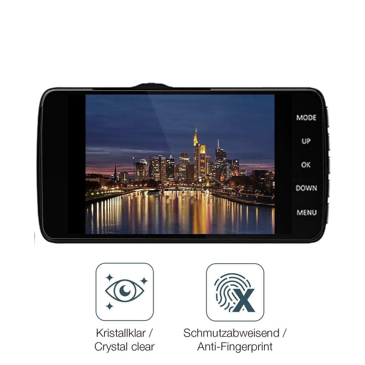 4x Schutzfolie klar für CHORTAU B-T002 Dashcam Dis (4)