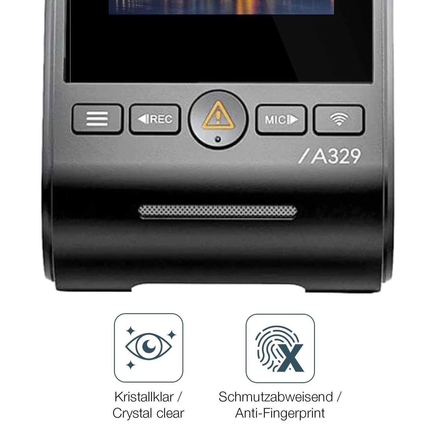 4x Schutzfolie klar für VIOFO A329 2CH Dashcam Dis (4)