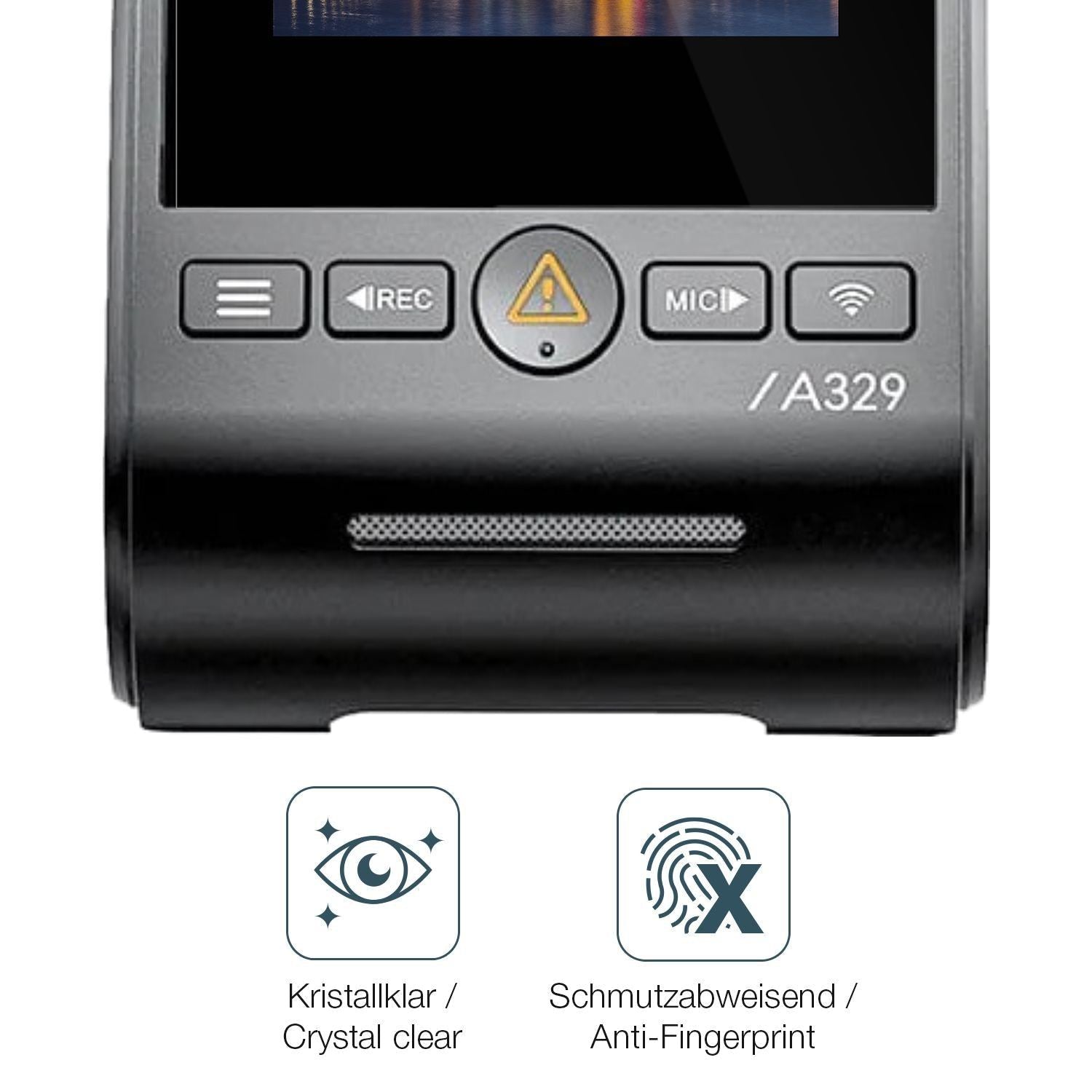 4x Schutzfolie klar für VIOFO A329 2CH Dashcam Dis (4)