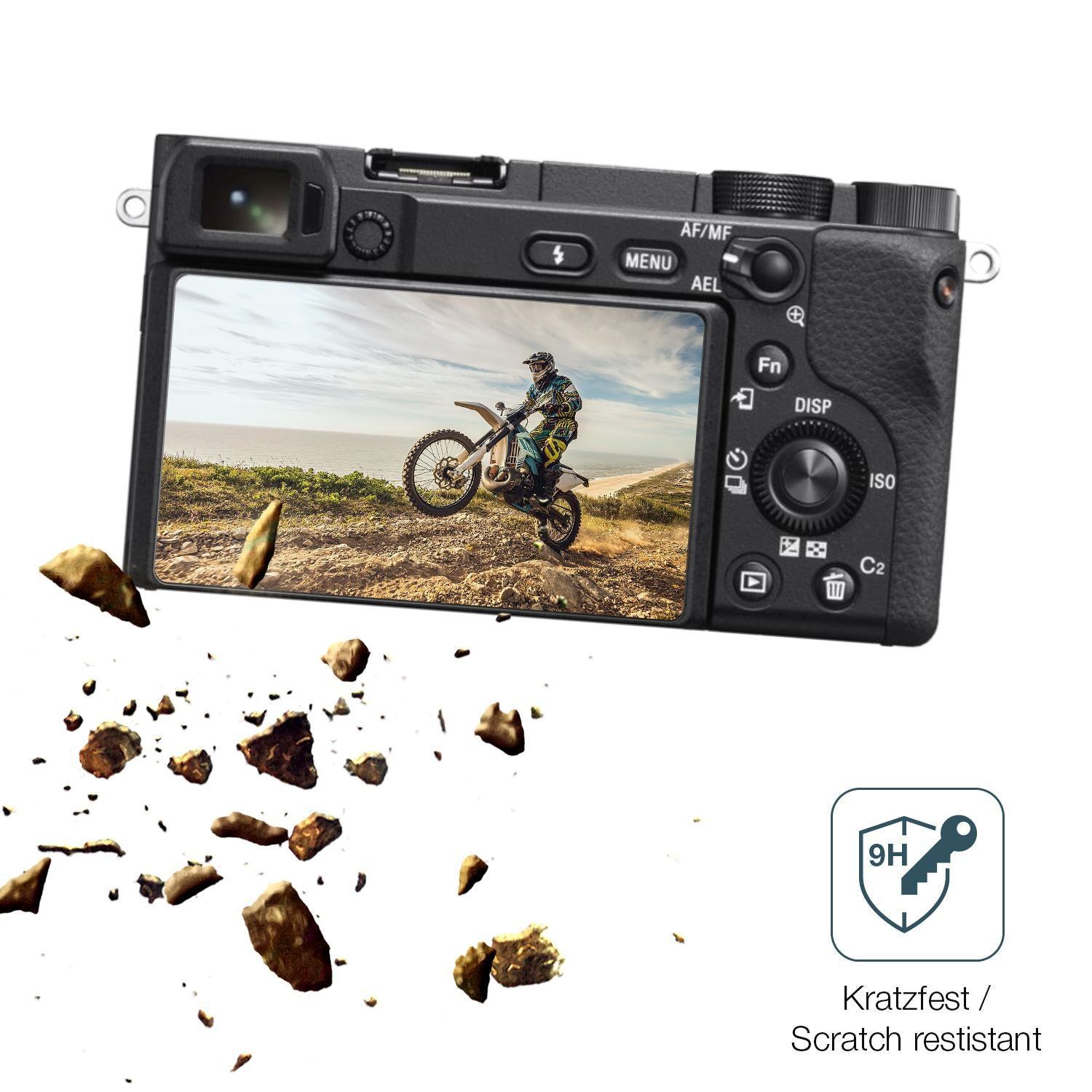 2x 9H Schutzfolie matt für Sony Alpha 6400A Panzer (3)