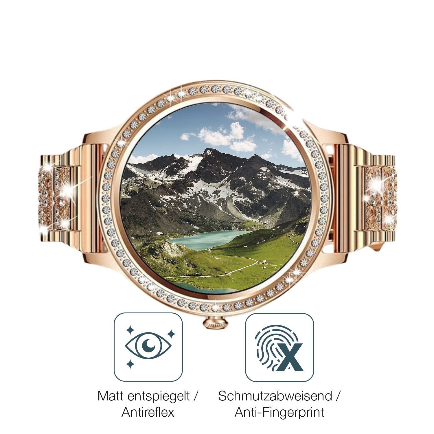 2x 9H Schutzfolie matt für elfofle AK54 1.32 Zoll  (5)