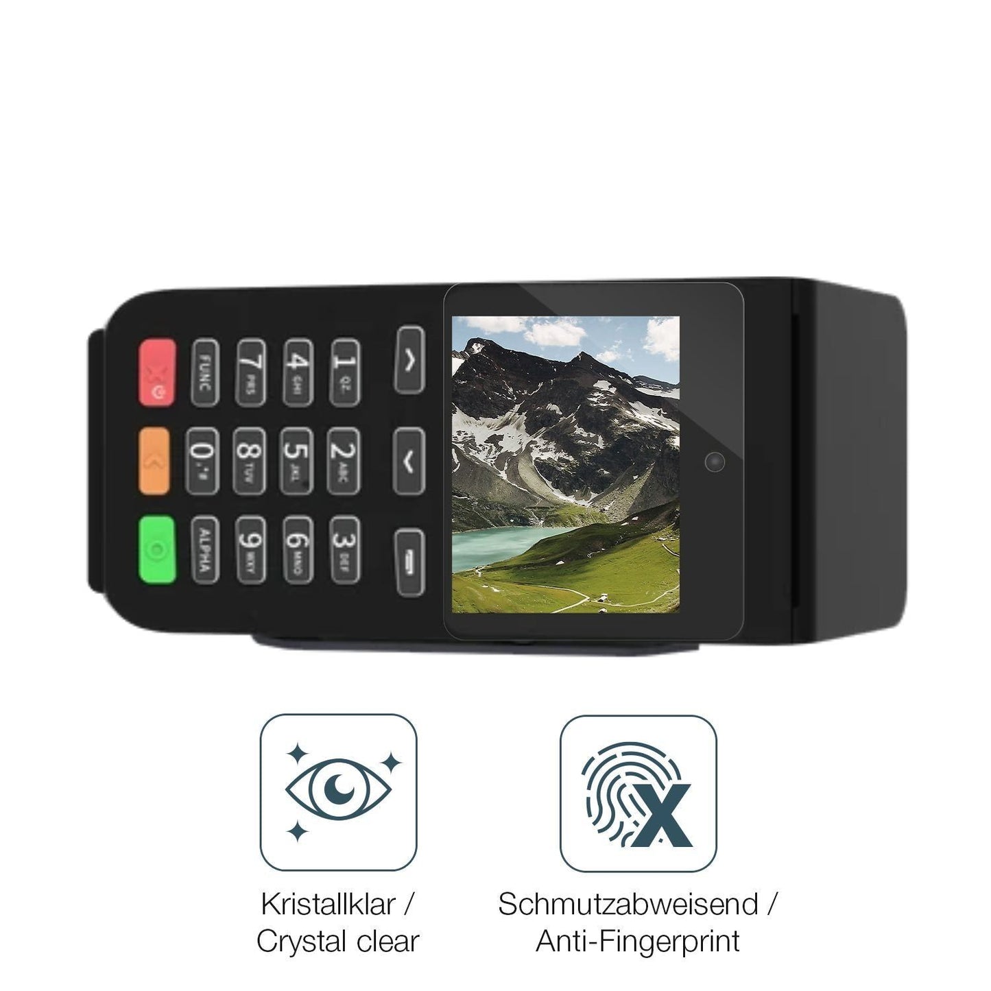 4x Schutzfolie klar für Pax Q58 Display-Schutzfoli (4)