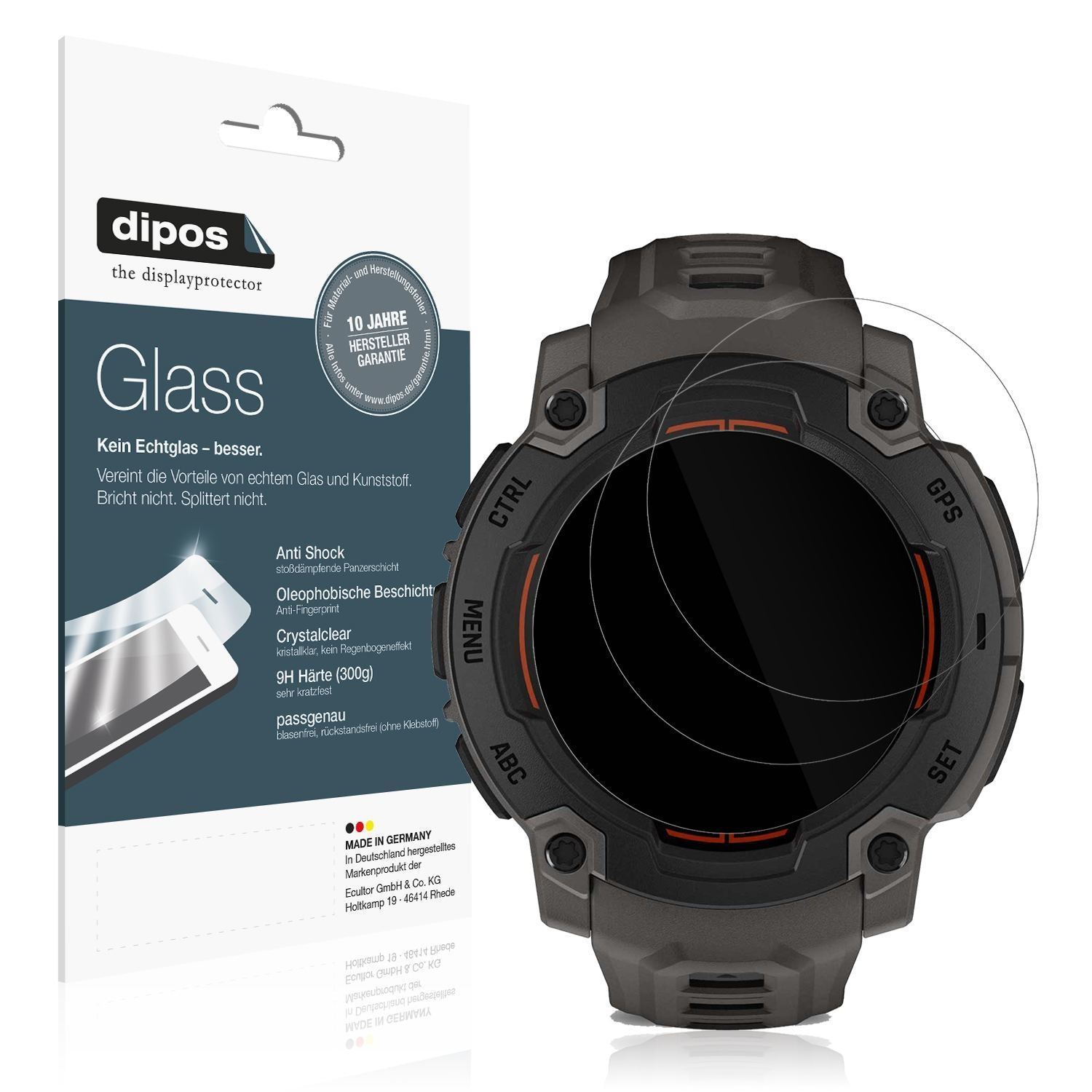 2x 9H Schutzfolie für Garmin Instinct E 40mm Panze (1)