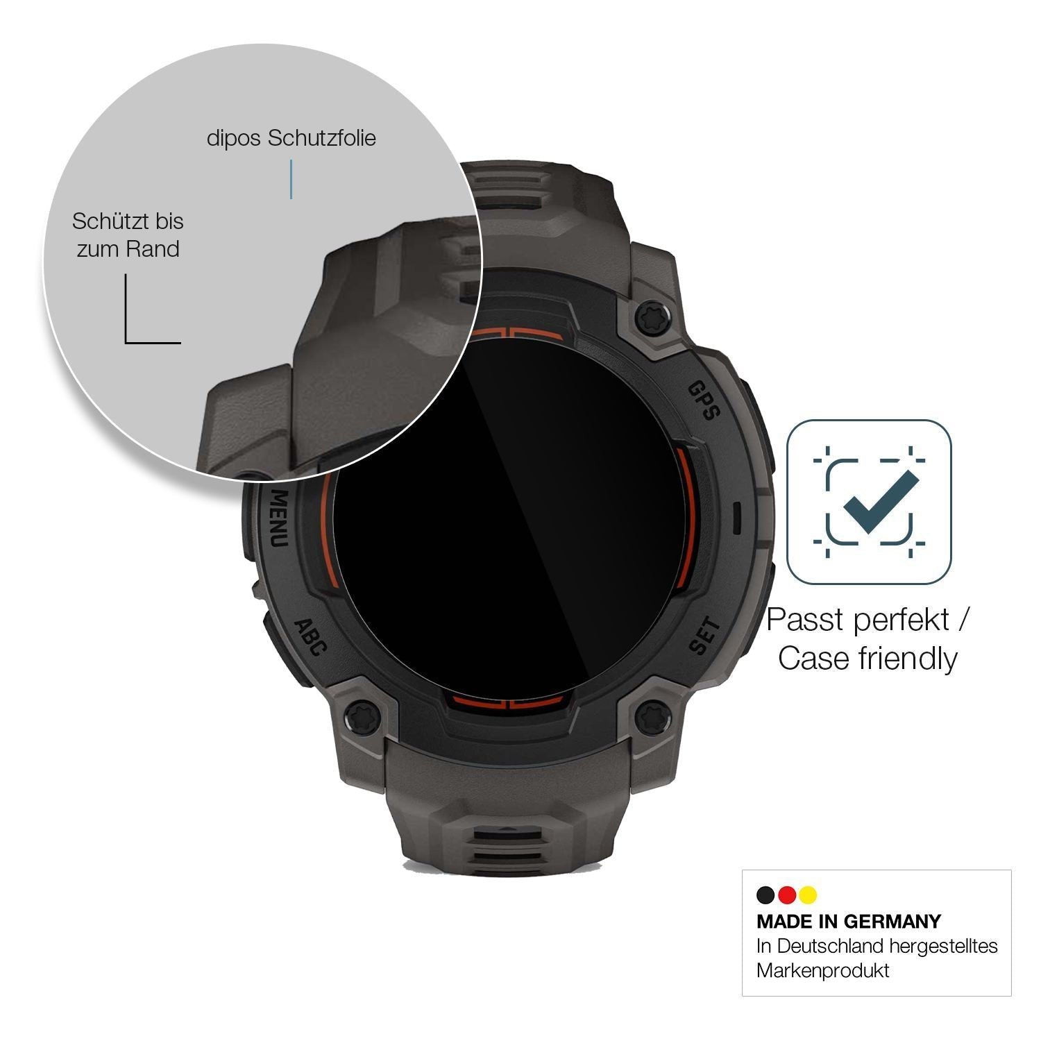 2x 9H Schutzfolie für Garmin Instinct E 40mm Panze (6)
