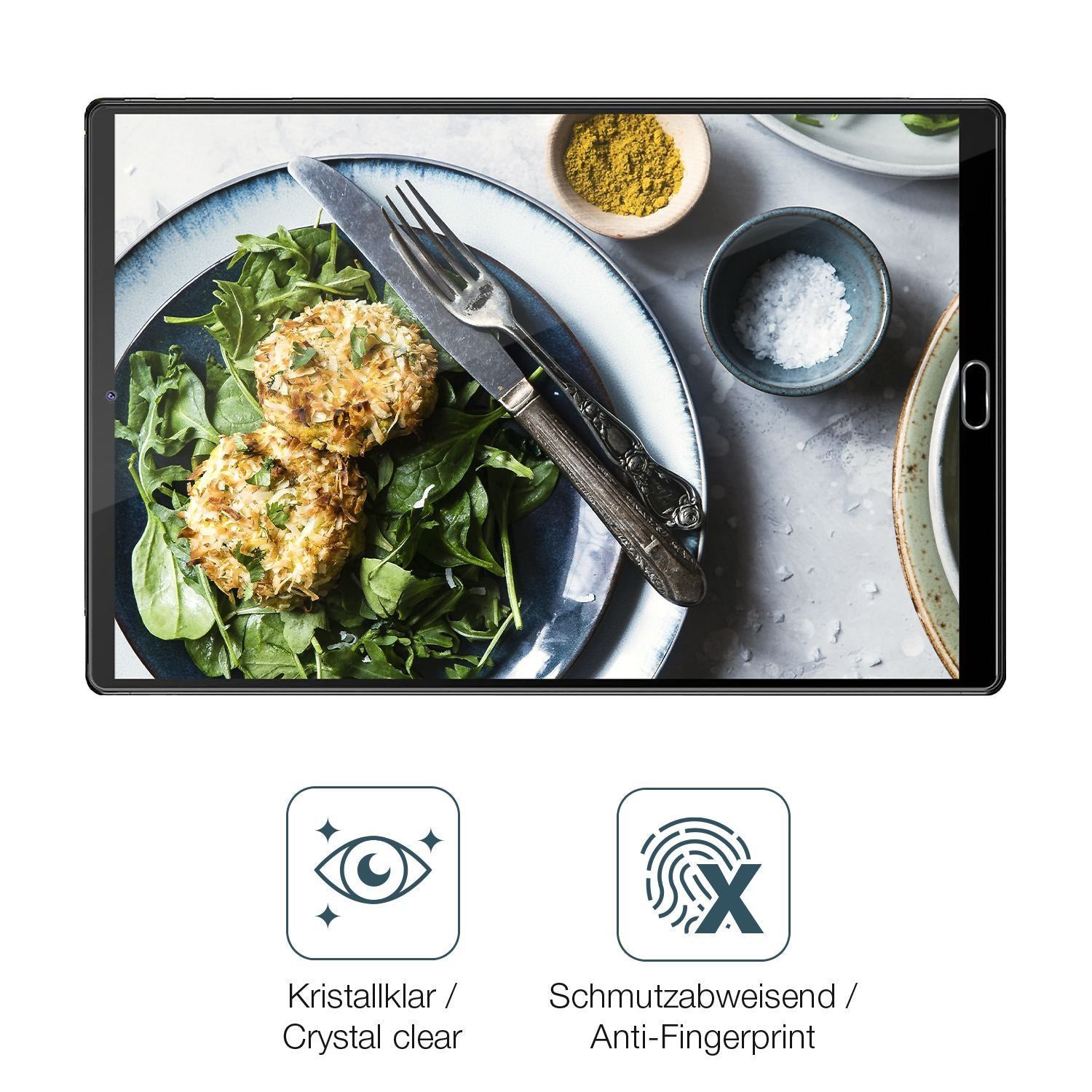 2x Schutzfolie klar für JUSYEA J6 10 Zoll Display- (4)