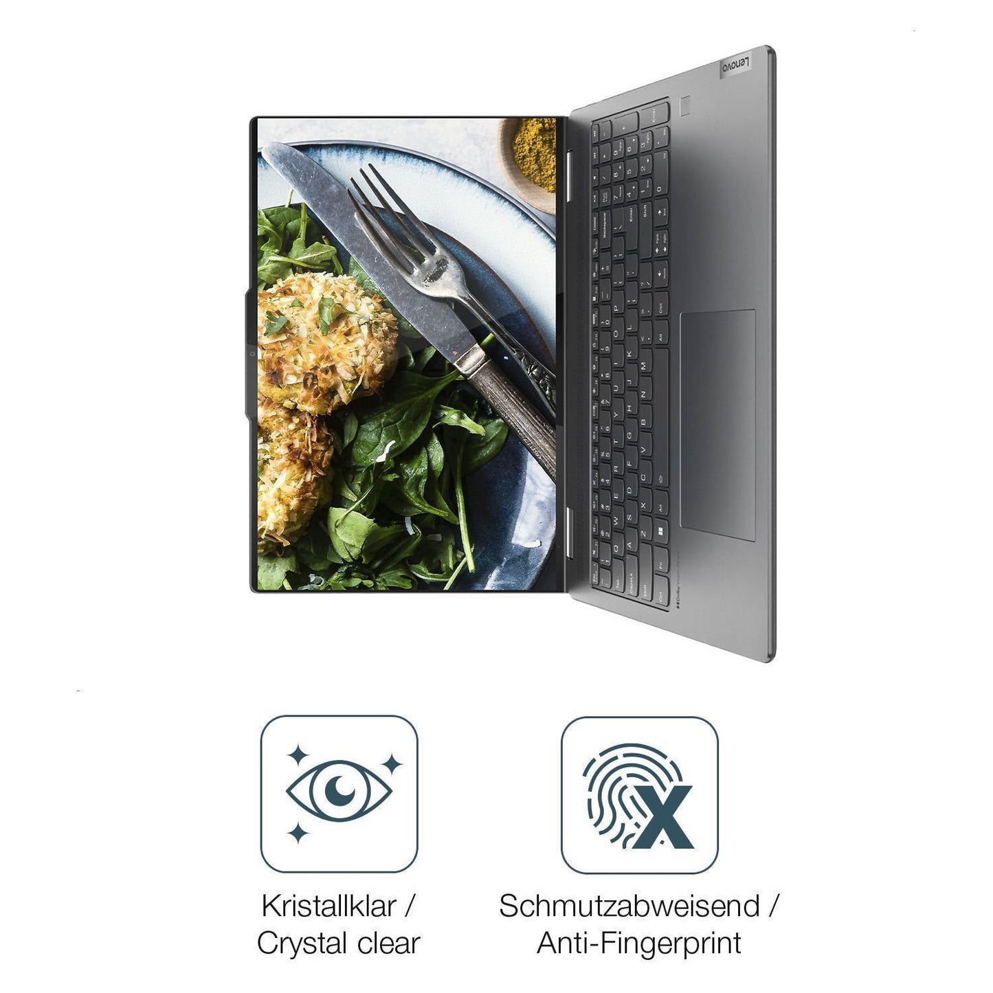 2x Schutzfolie klar für Lenovo Yoga 7i Gen 10 14 Z (4)