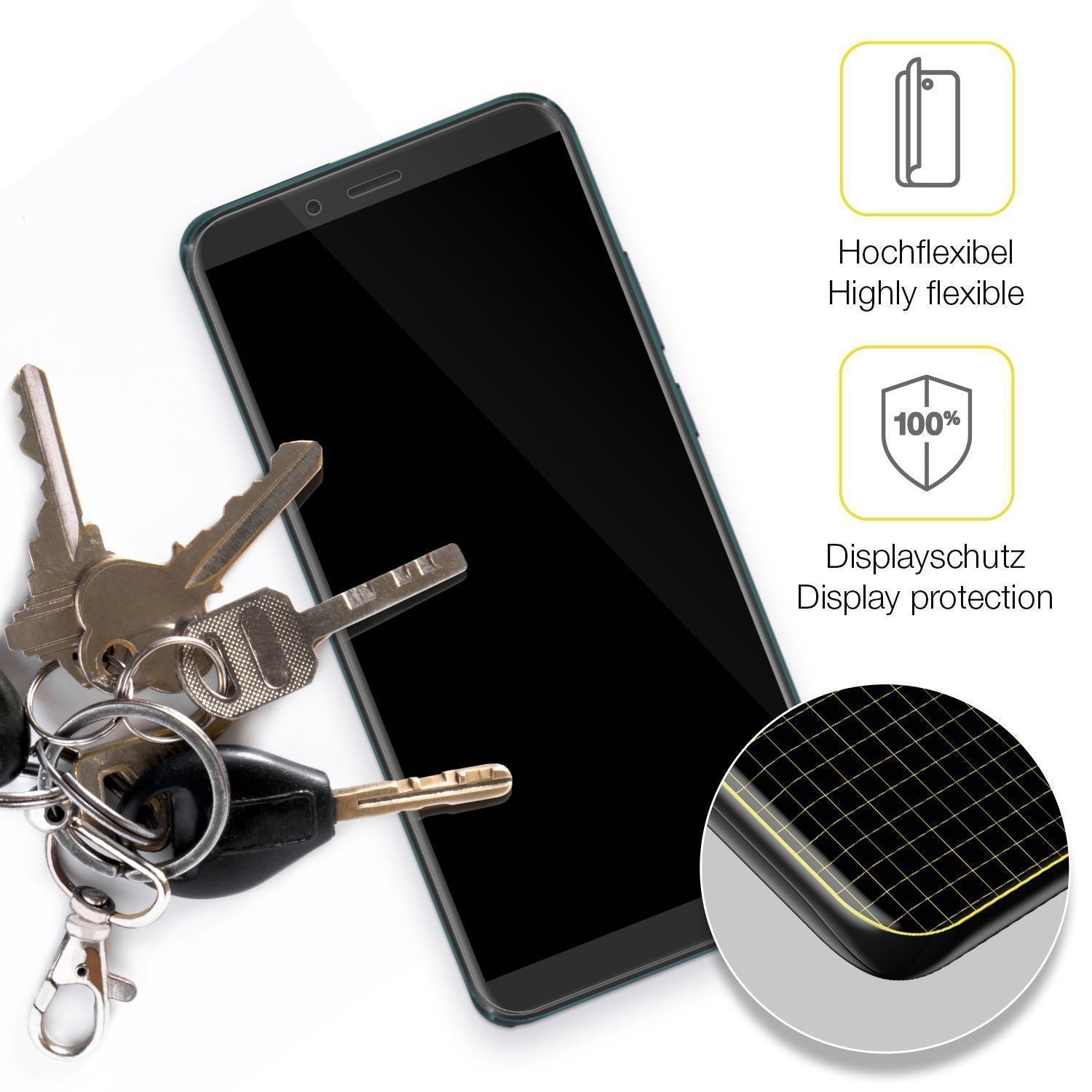 2x 3D Full Cover Schutzfolie für Mobicel RX Plus (3)
