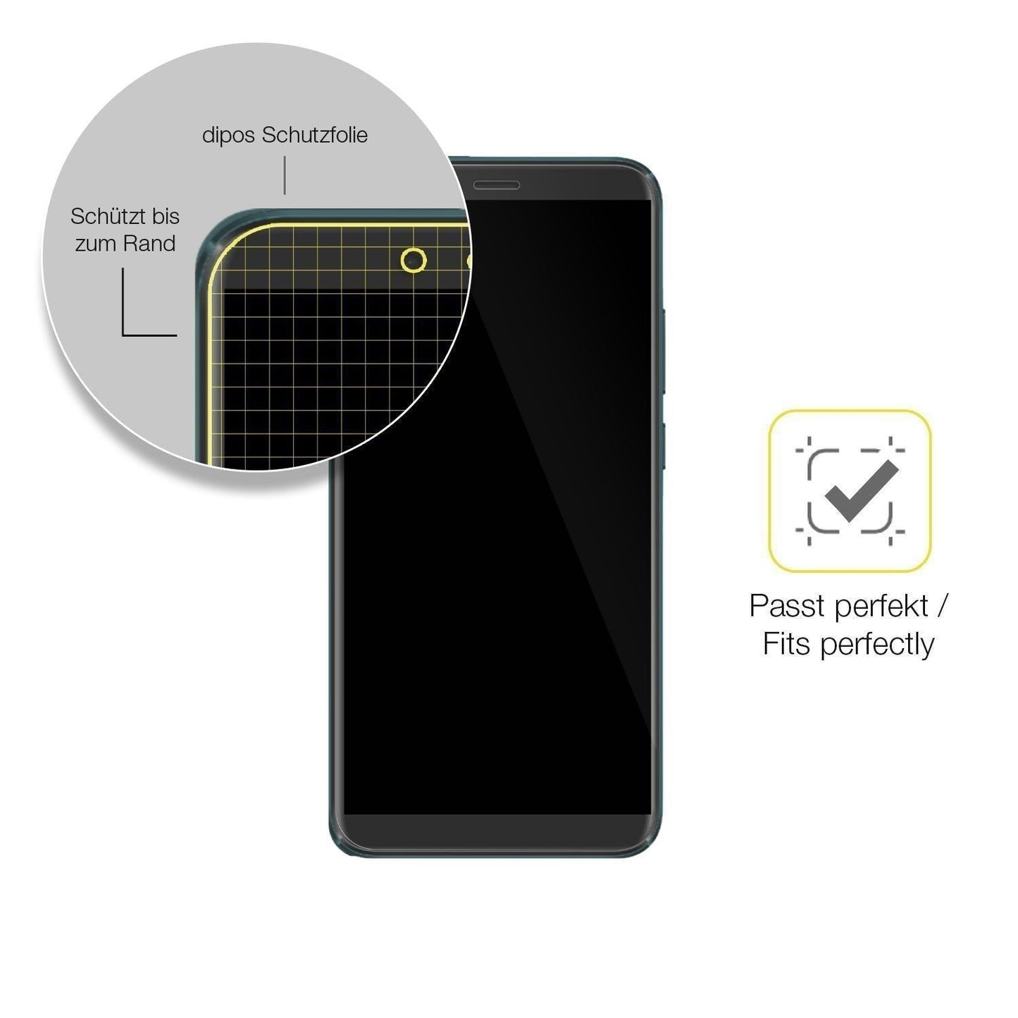 2x 3D Full Cover Schutzfolie für Mobicel RX Plus (6)