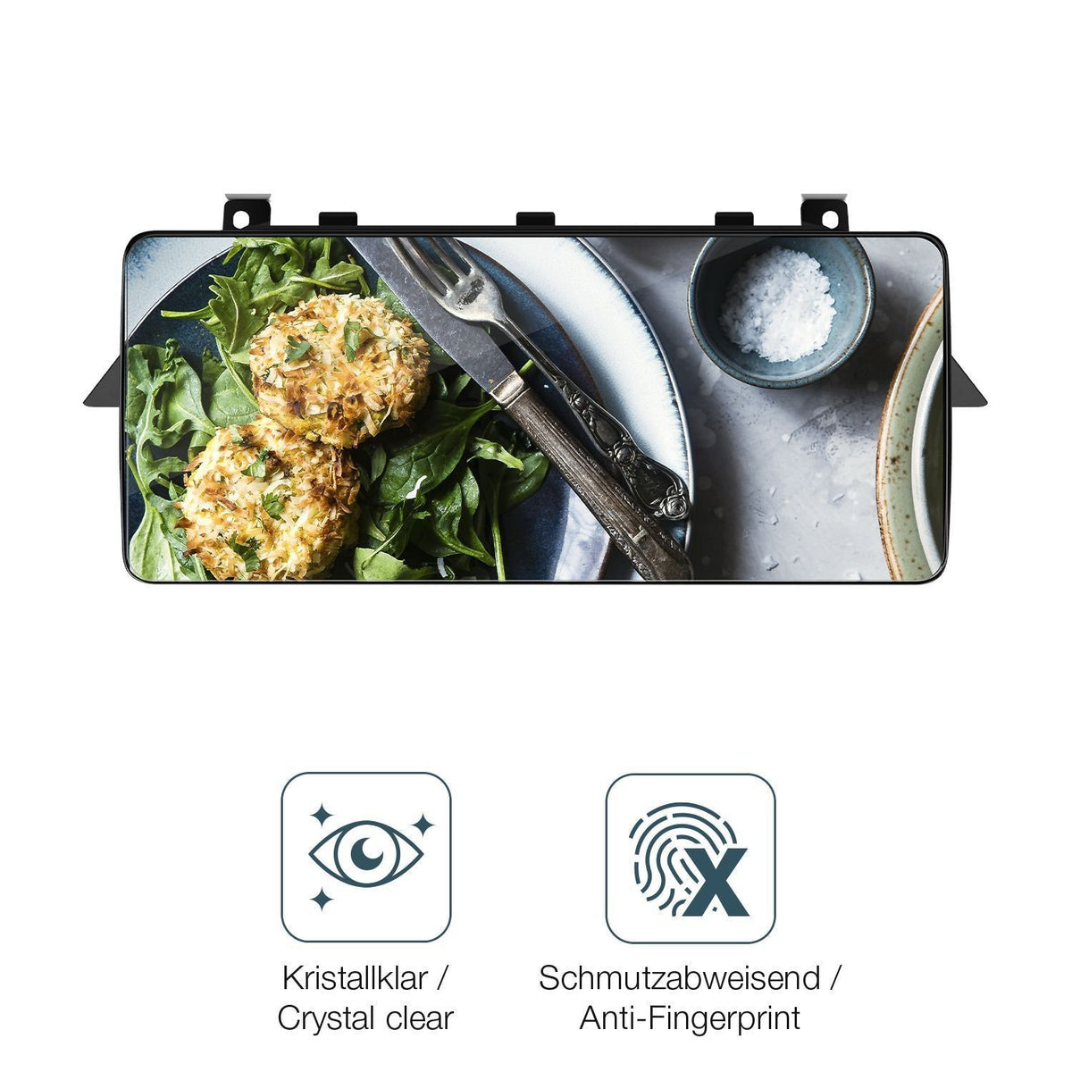 2x Schutzfolie klar für Xtrons QLB22X3UNL 12.3 Zol (4)
