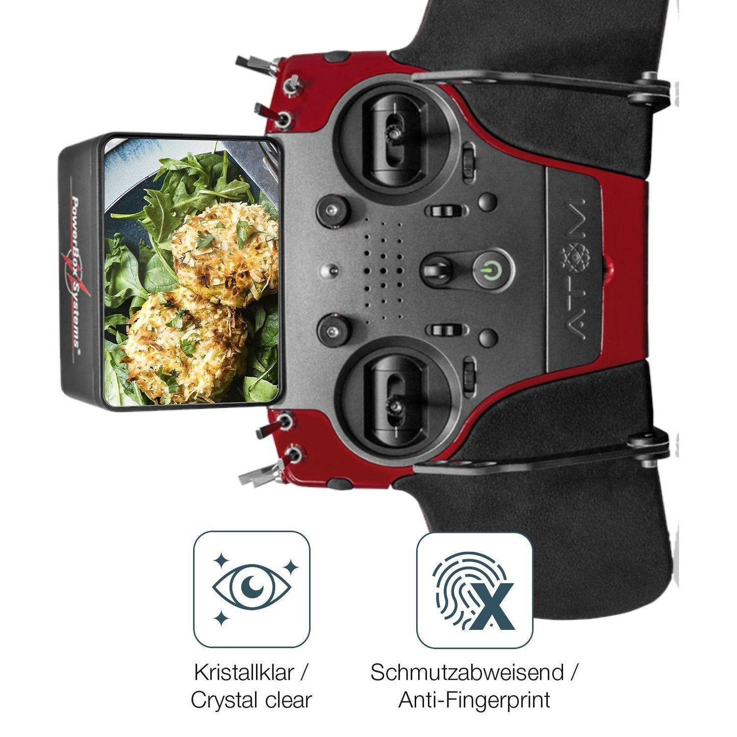 2x Schutzfolie klar für PowerBox Systems Atom Disp (4)