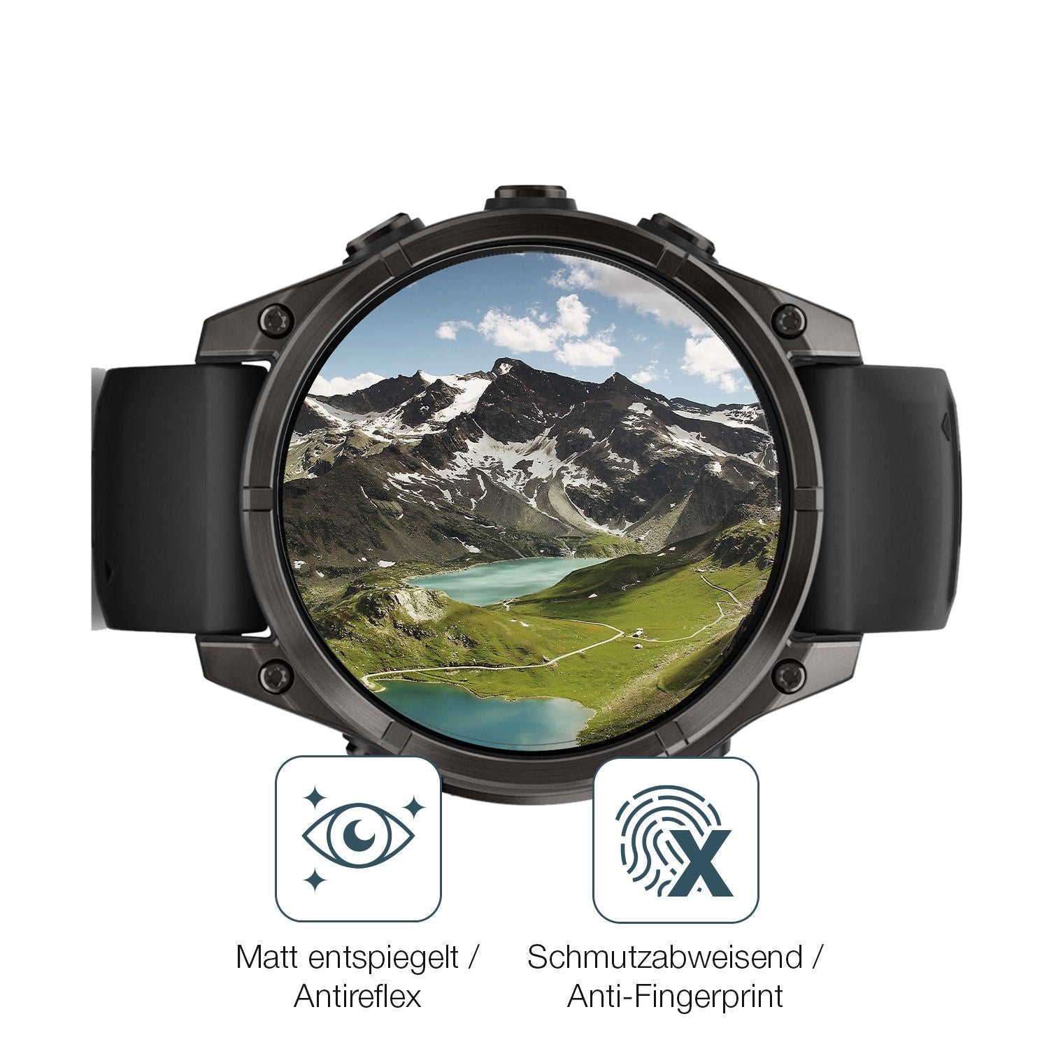 2x 9H Schutzfolie matt für Garmin Tactix 8 51mm AM (5)